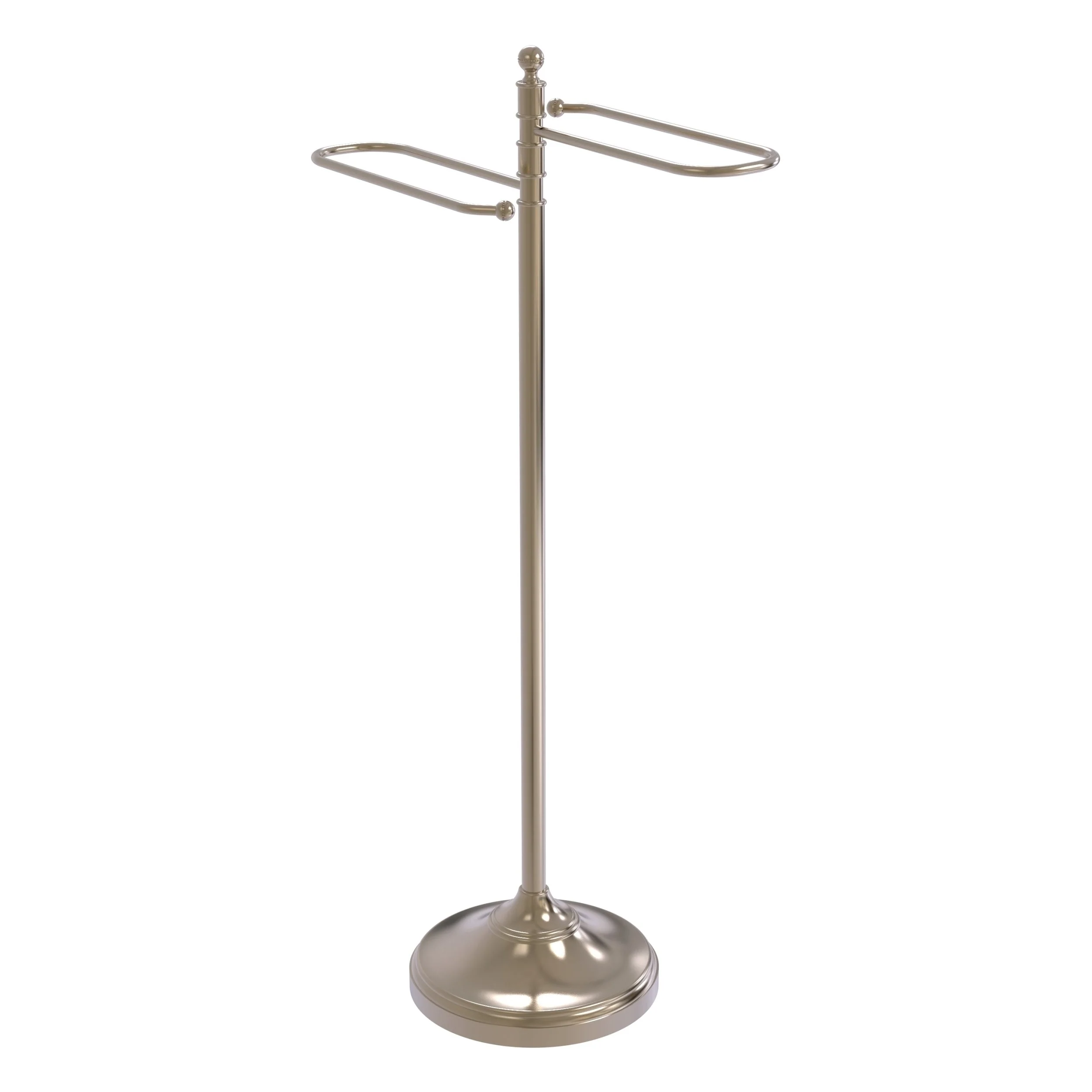 Allied Brass Traditional Free Standing Floor Bath Towel Valet in Antique Pewter