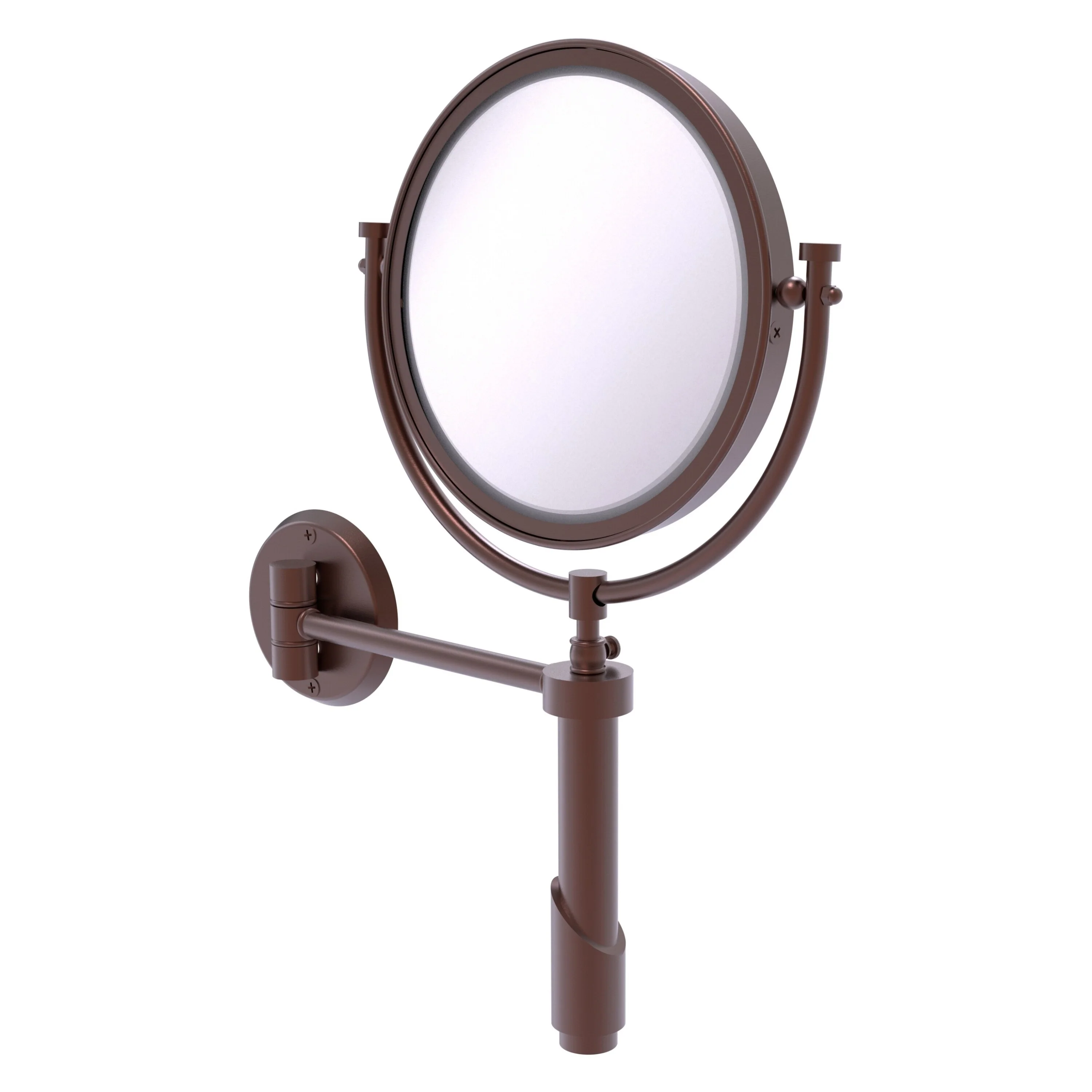 Allied Brass Tribecca 8-in x 15-in Antique Copper Double-Sided Magnifying Wall-Mounted Vanity Mirror