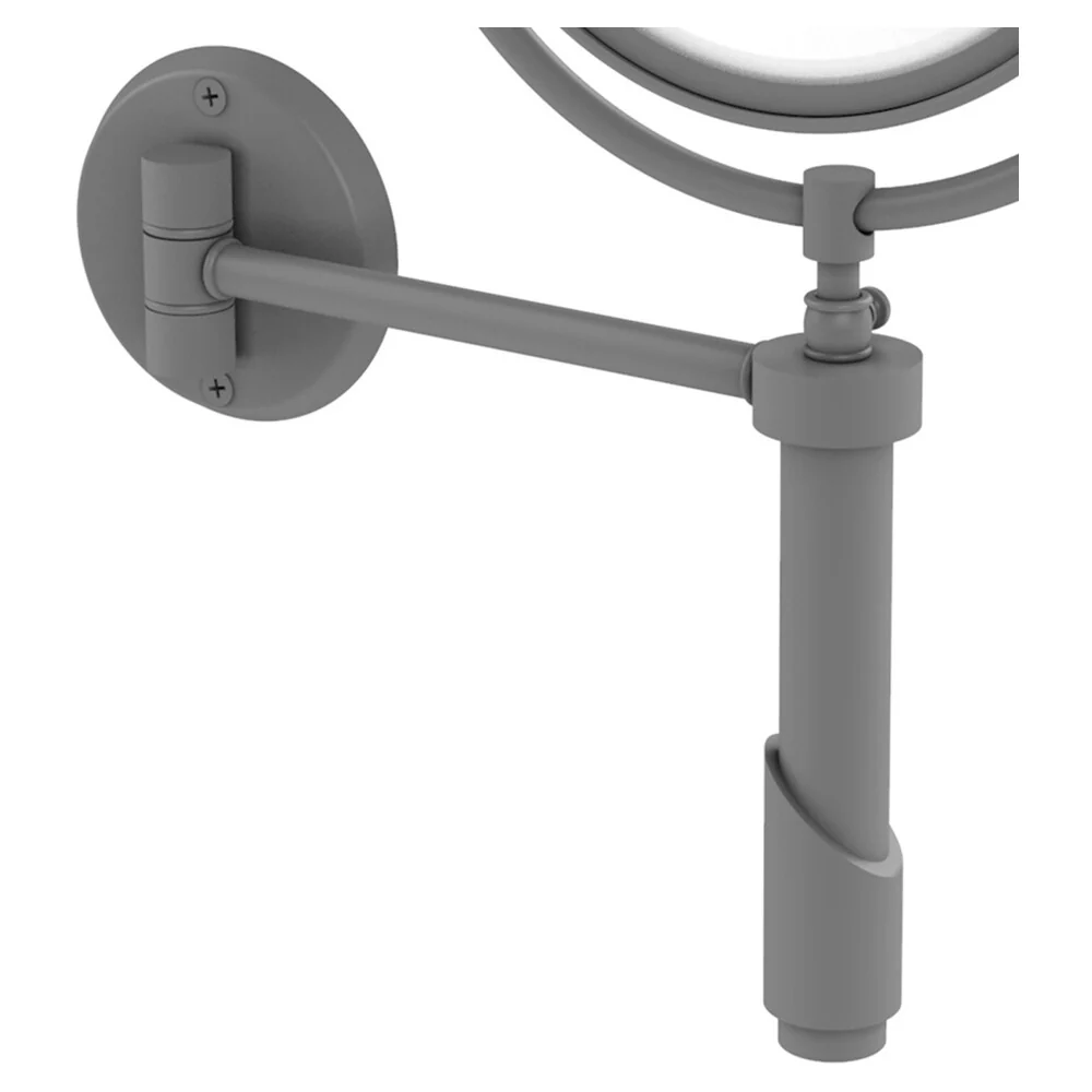 Allied Brass Tribecca 8-in x 15-in Matte Gray Double-Sided 5x Magnifying Wall-Mounted Vanity Mirror - Image 3