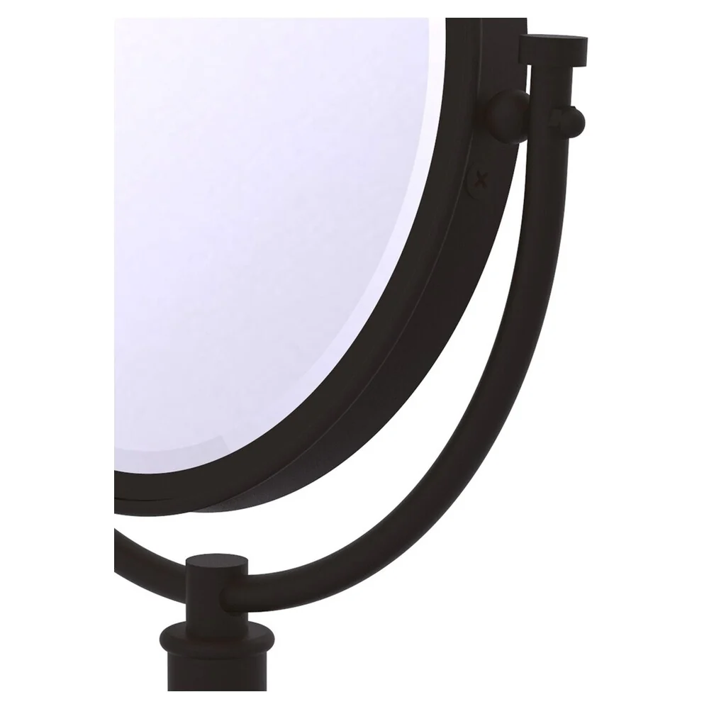 Allied Brass Tribecca 8-in x 15-in Oil-Rubbed Bronze Double-Sided Magnifying Countertop Vanity Mirror - Image 3