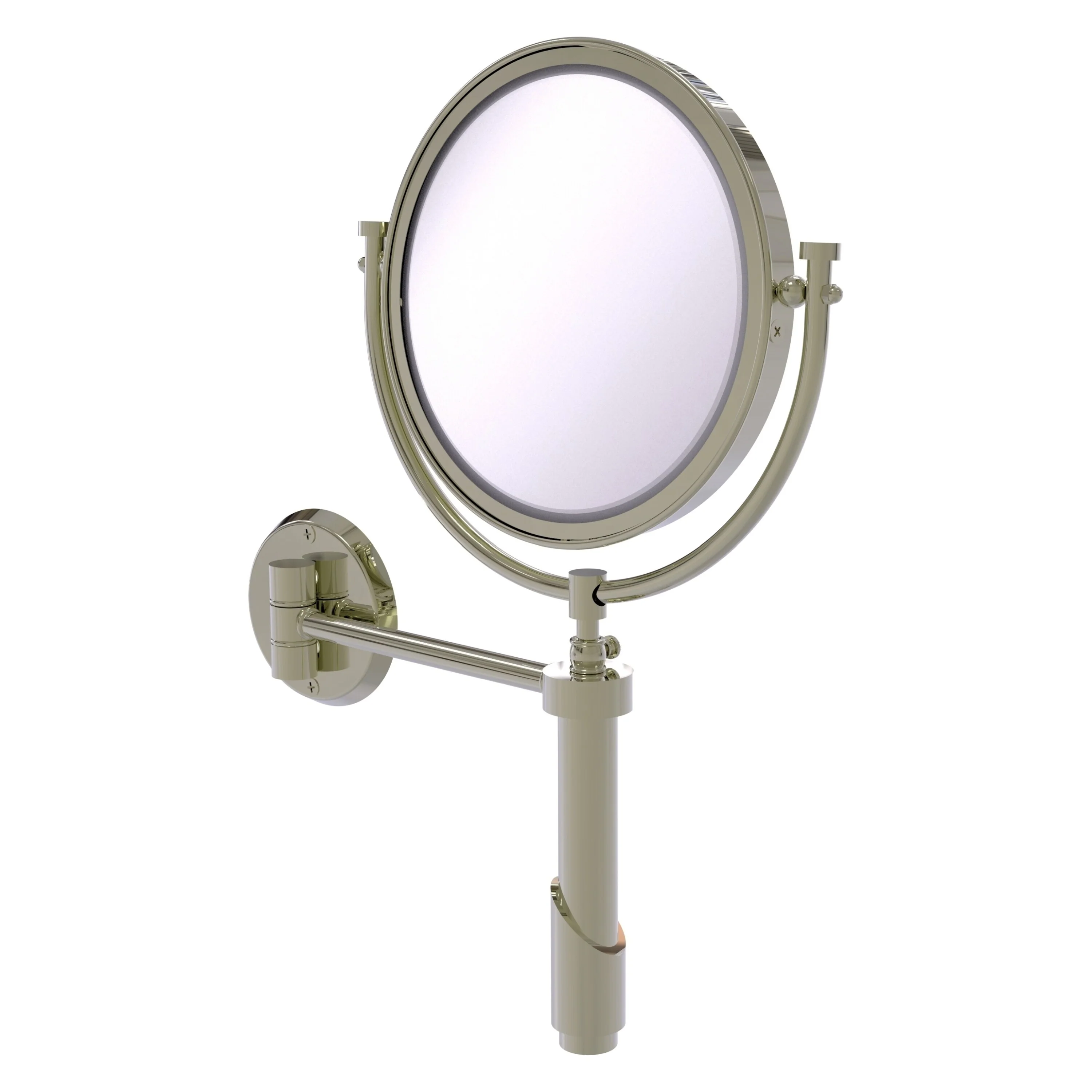 Allied Brass Tribecca 8-in x 15-in Polished Nickel Double-Sided Magnifying Wall-Mounted Vanity Mirror