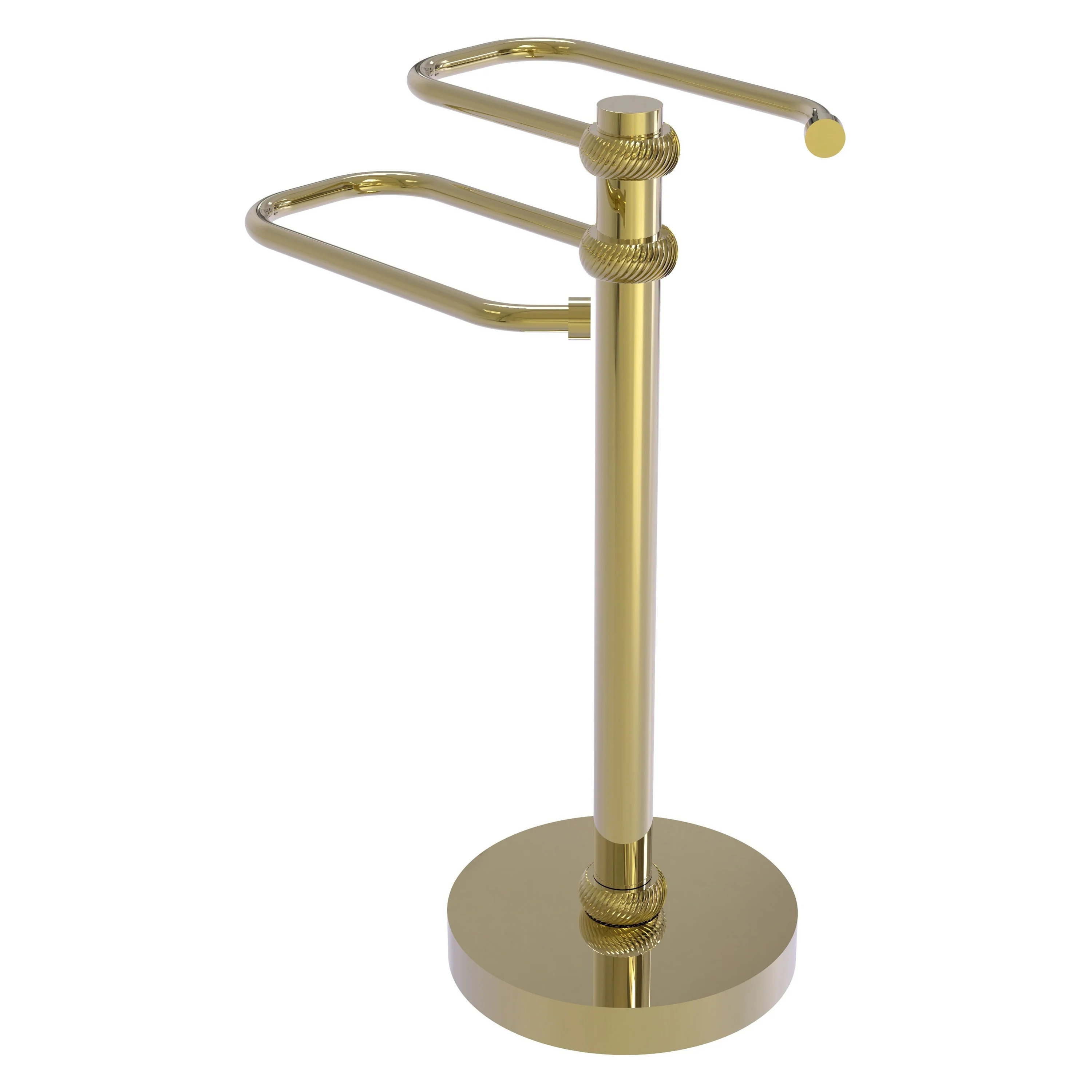 Allied Brass Unlacquered Brass Freestanding Towel Rack