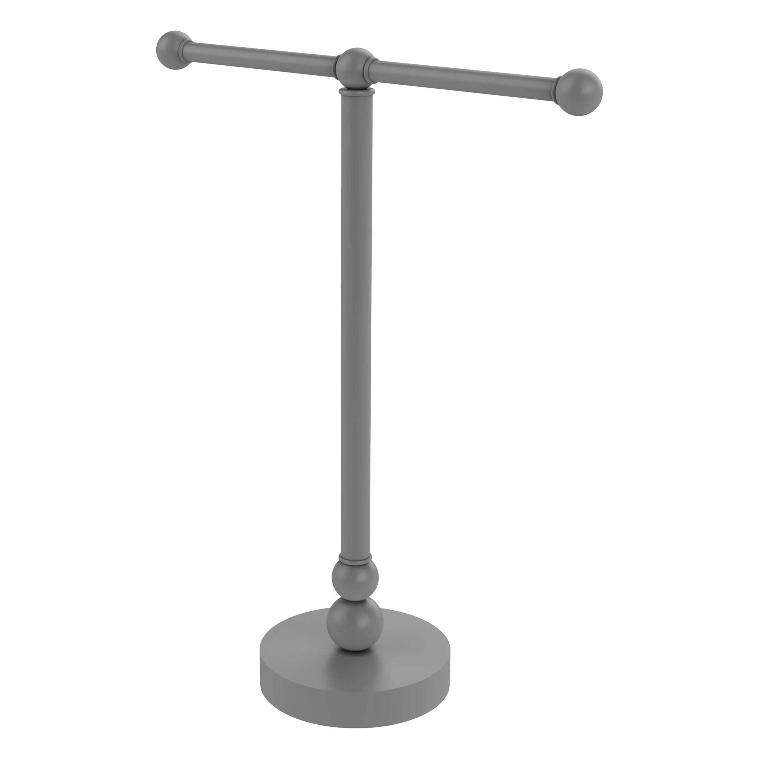 Allied Brass Vanity Top 2-Arm Guest Towel Holder – Matte White, Bolero Collection (14.5 x 12 x 14 in) - Image 4