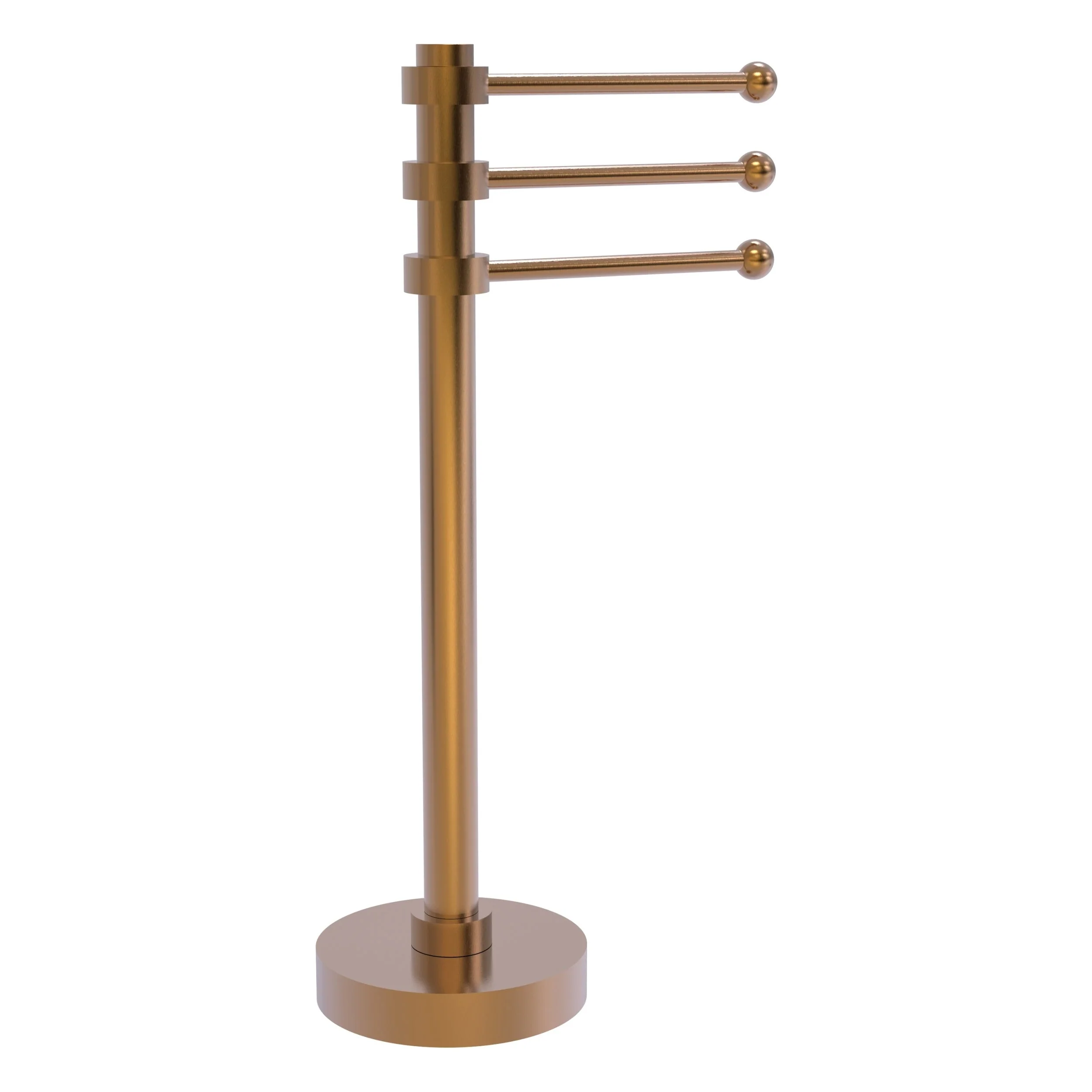 Allied Brass Vanity Top 3 Swing Arm Guest Towel Holder in Matte White - Image 3