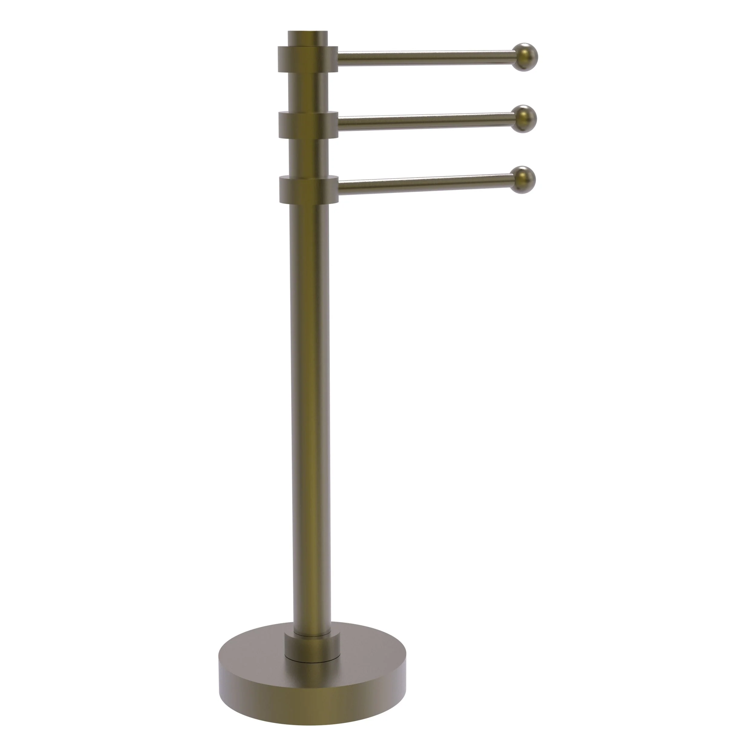 Allied Brass Vanity Top 3 Swing Arm Guest Towel Holder in Matte White - Image 6