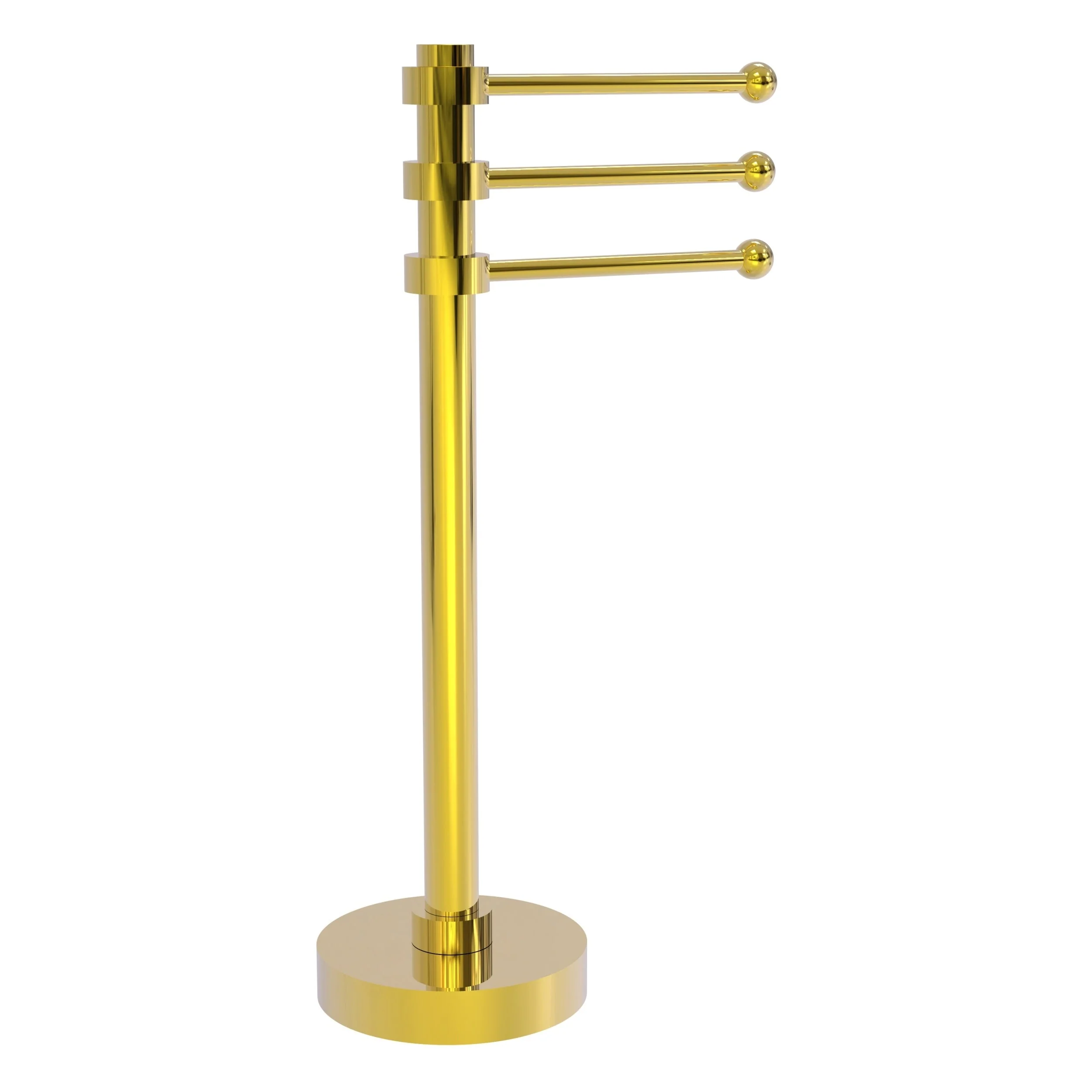 Allied Brass Vanity Top 3 Swing Arm Guest Towel Holder in Matte White - Image 7