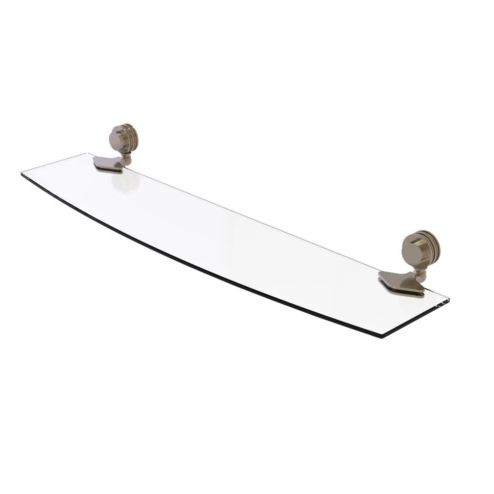 Allied Brass Venus Antique Pewter 1-Tier Brass Wall Mount Bathroom Shelf, 24 x 5 in.