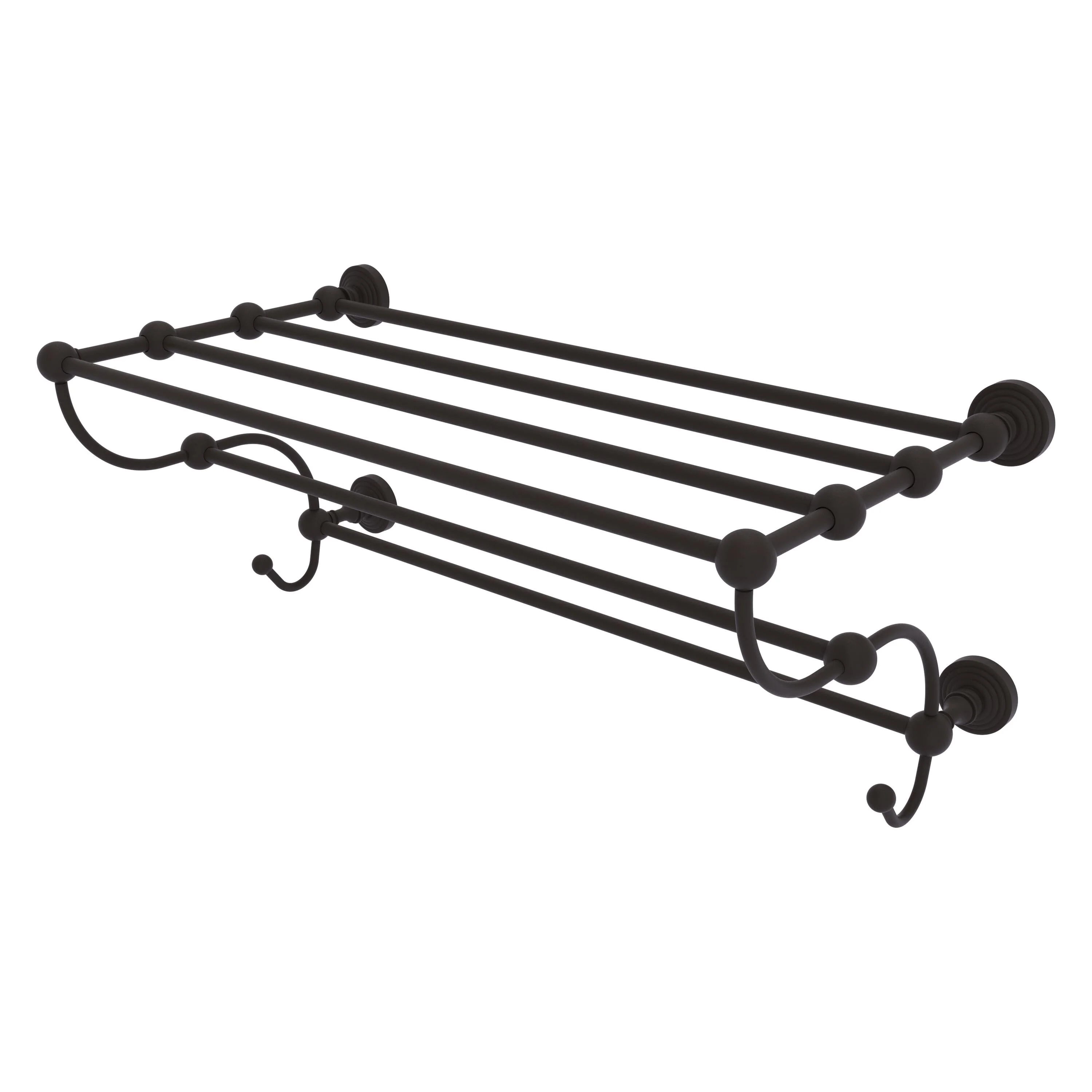 Allied Brass Waverly Place 24-in Train Rack Towel Shelf – Brushed Bronze