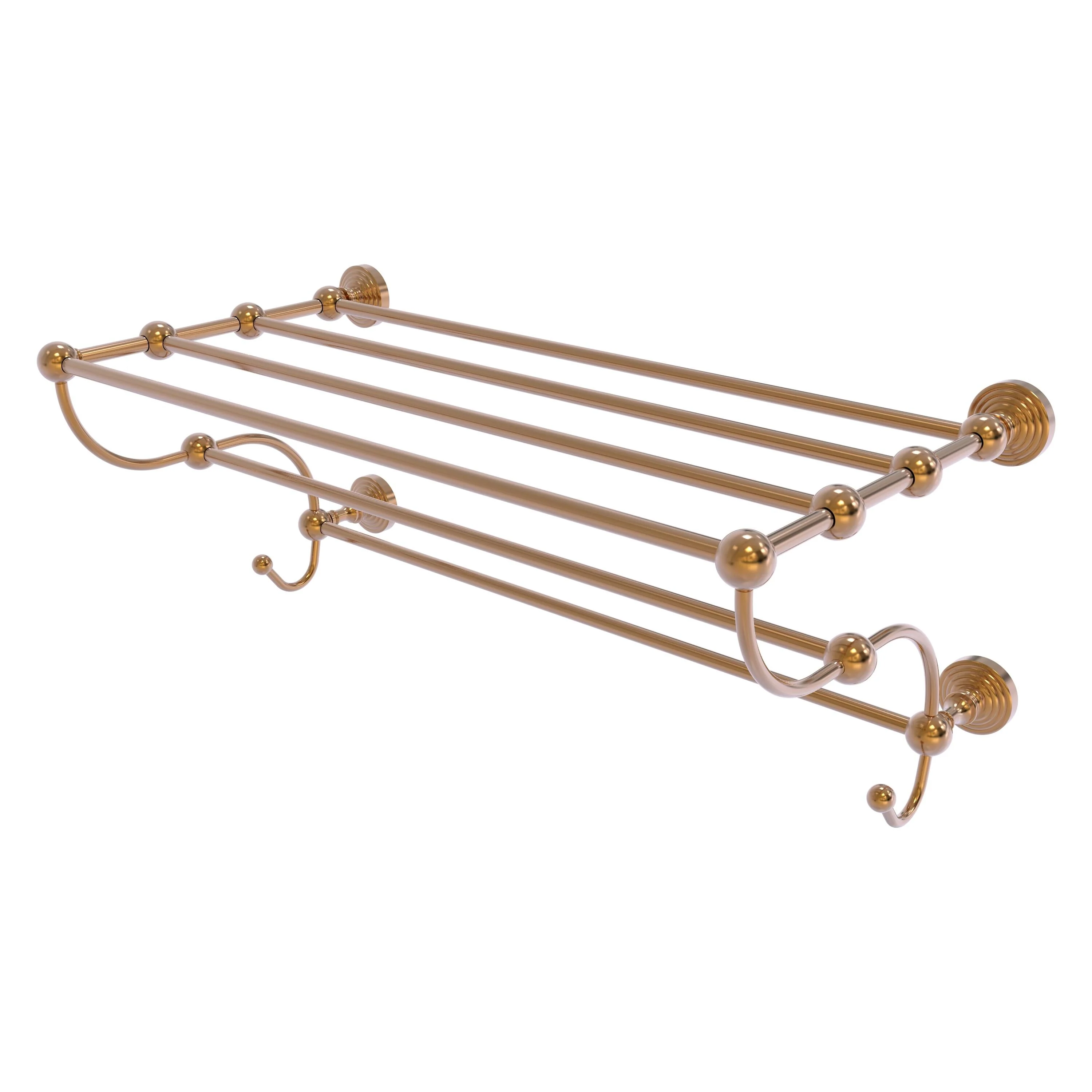 Allied Brass Waverly Place 24-in Train Rack Towel Shelf – Brushed Bronze - Image 2
