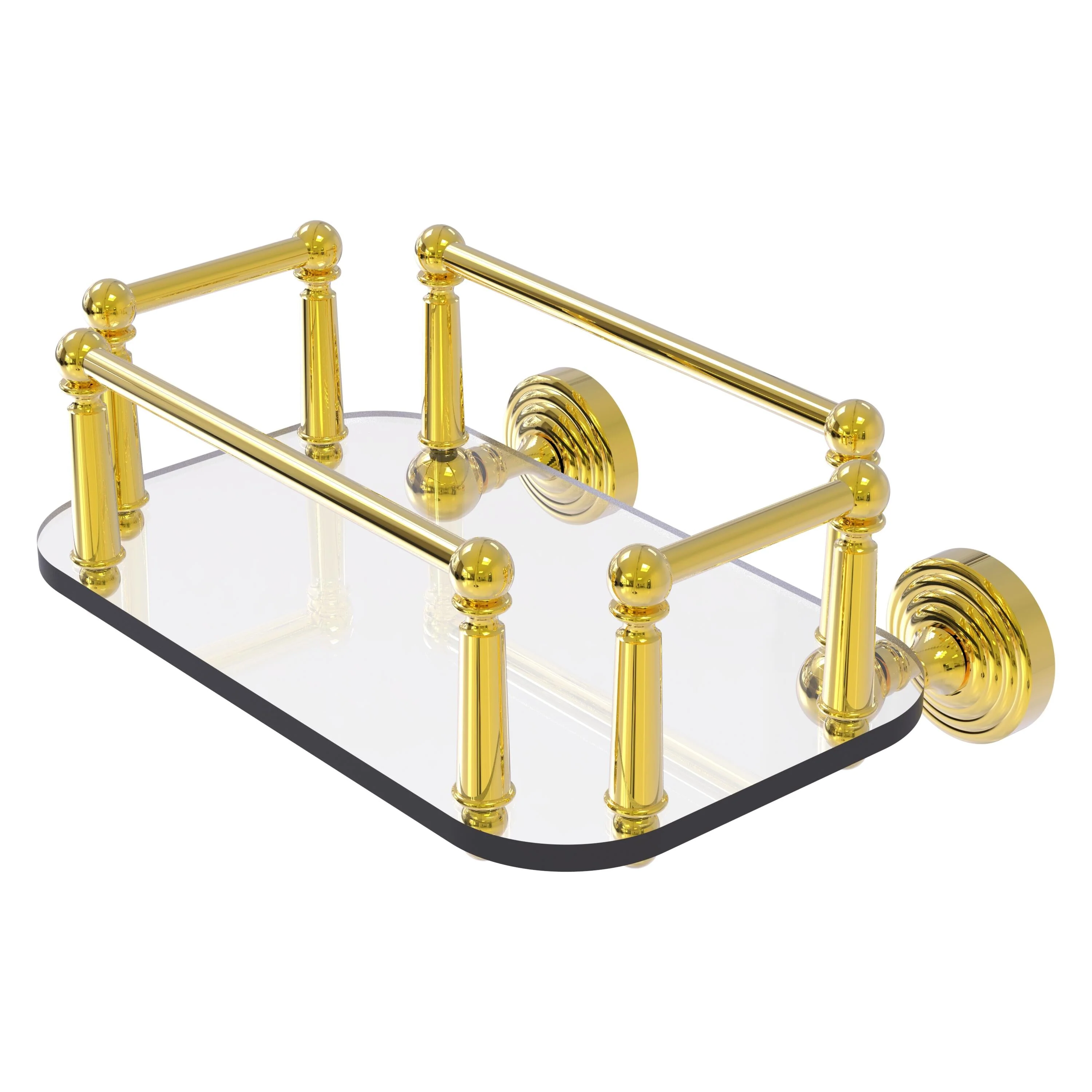 Allied Brass Waverly Place Collection Wall Mounted Glass Guest Towel Tray in Brushed Bronze - Image 7
