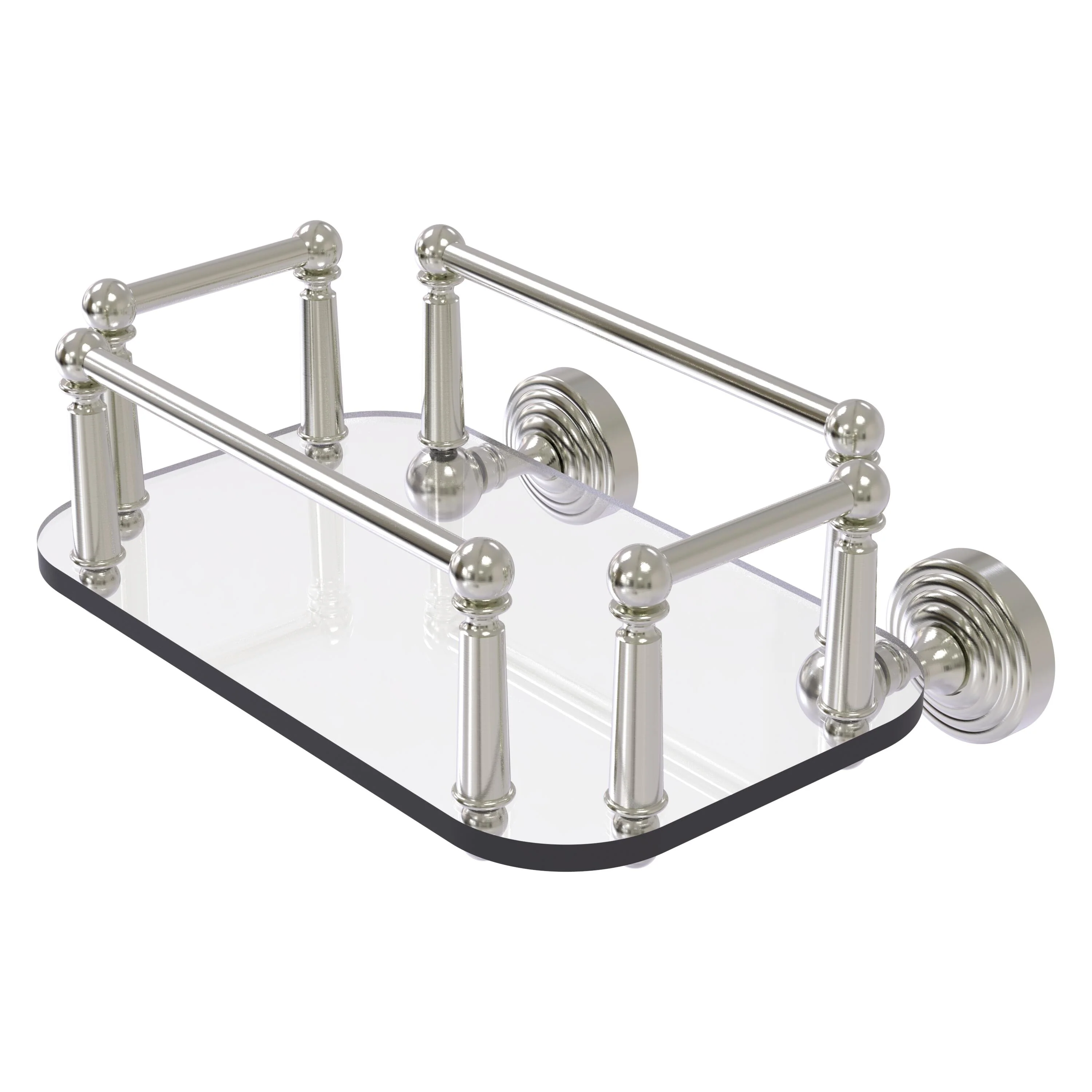 Allied Brass Waverly Place Collection Wall Mounted Glass Guest Towel Tray in Oil Rubbed Bronze
