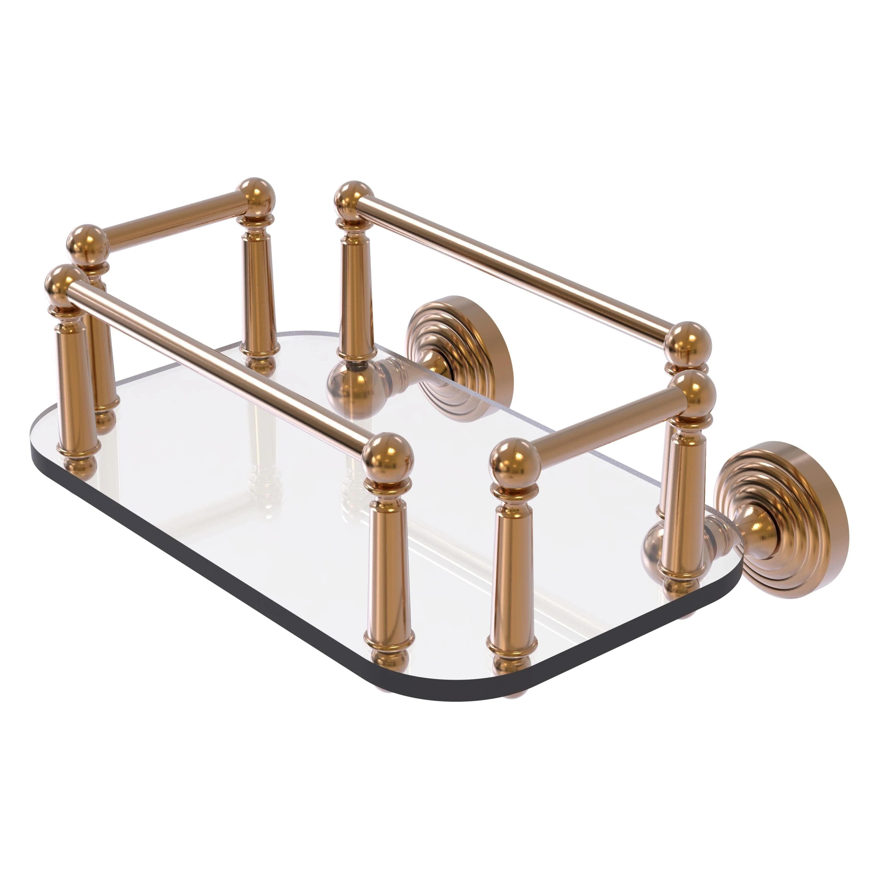 Allied Brass Waverly Place Collection Wall Mounted Glass Guest Towel Tray in Oil Rubbed Bronze - Image 3