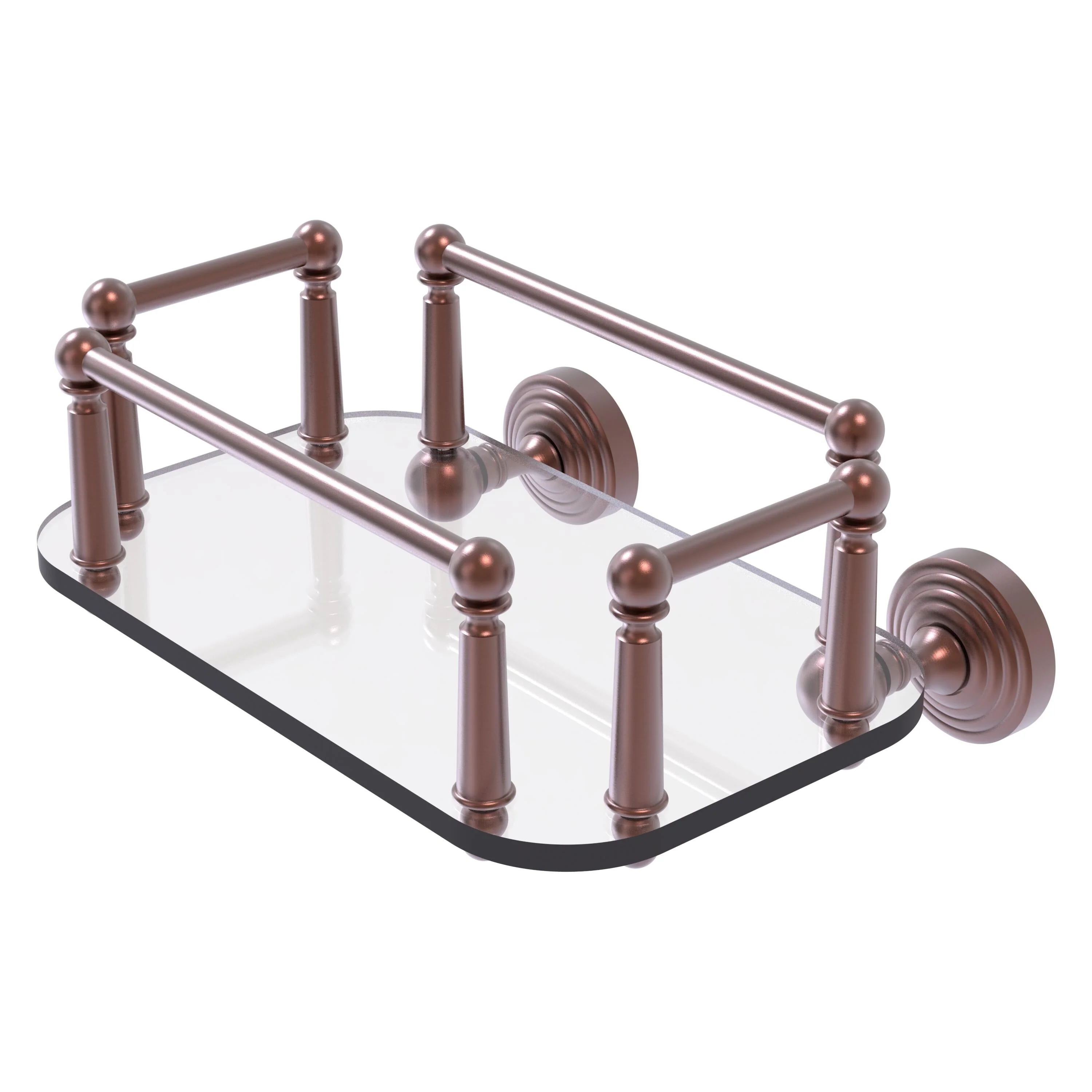 Allied Brass Waverly Place Collection Wall Mounted Glass Guest Towel Tray in Oil Rubbed Bronze - Image 5
