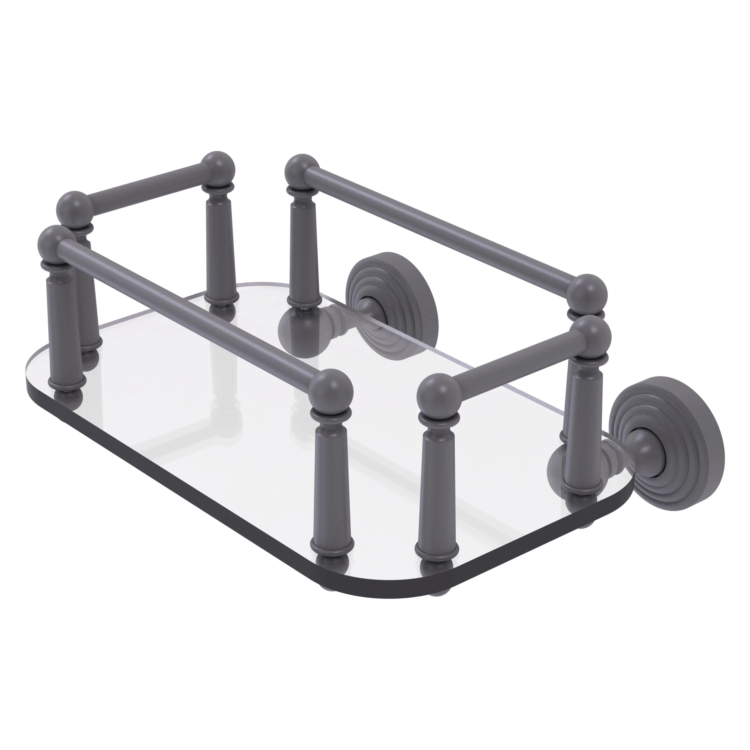 Allied Brass Waverly Place Collection Wall Mounted Glass Guest Towel Tray in Oil Rubbed Bronze - Image 6