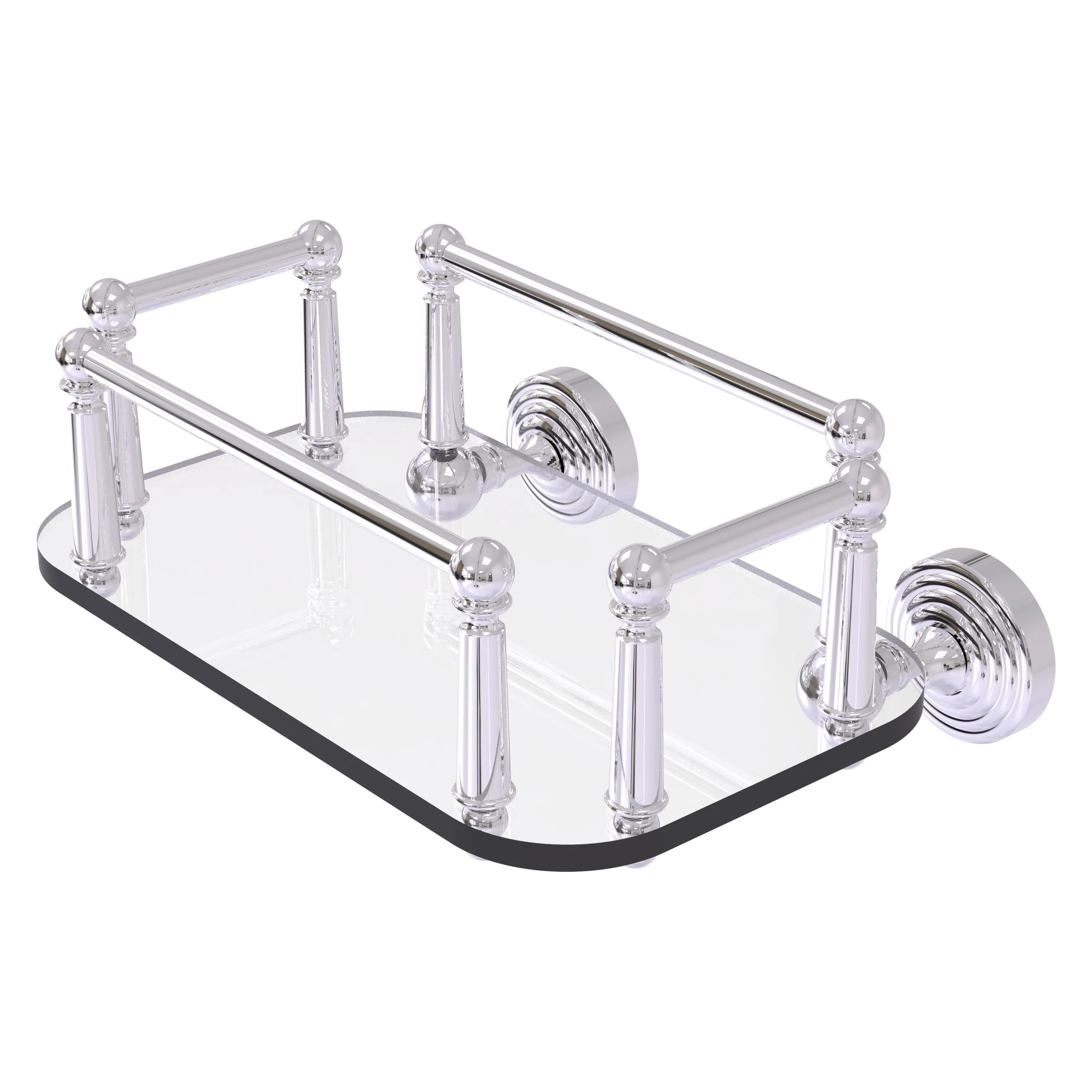 Allied Brass Waverly Place Collection Wall Mounted Glass Guest Towel Tray in Oil Rubbed Bronze - Image 8