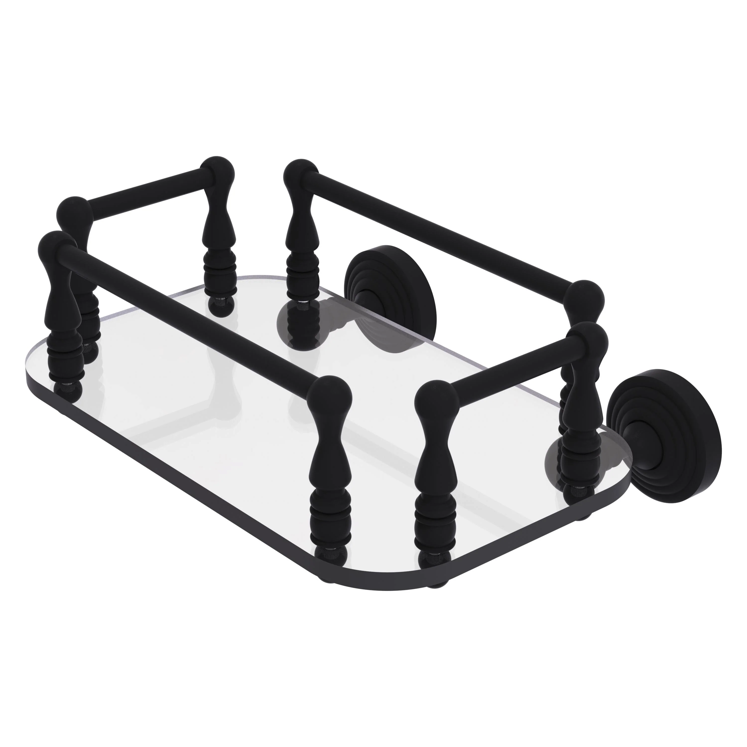 Allied Brass Waverly Place Wall-Mounted Glass Guest Towel Tray – Polished Chrome
