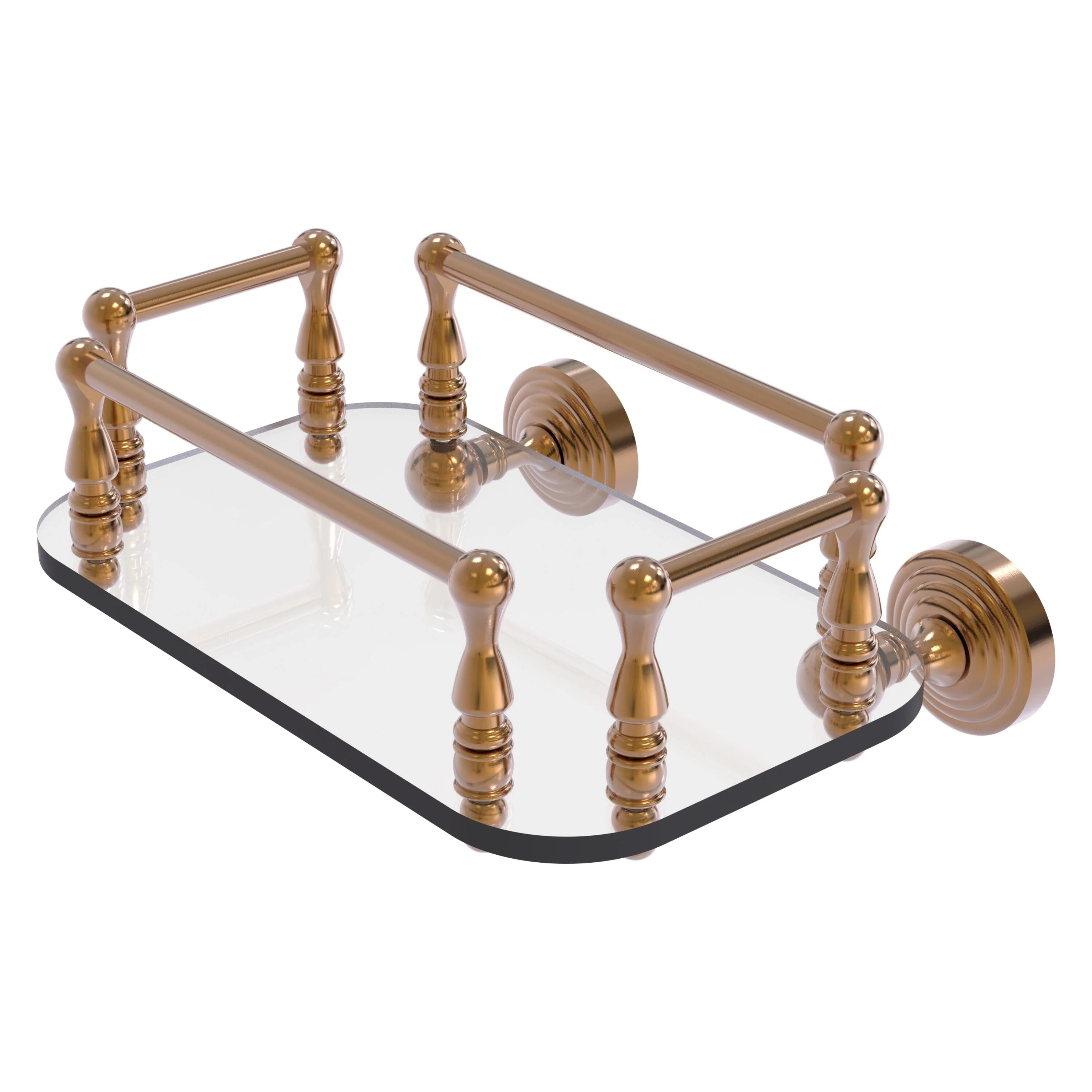 Allied Brass Waverly Place Wall-Mounted Glass Guest Towel Tray – Polished Chrome - Image 3