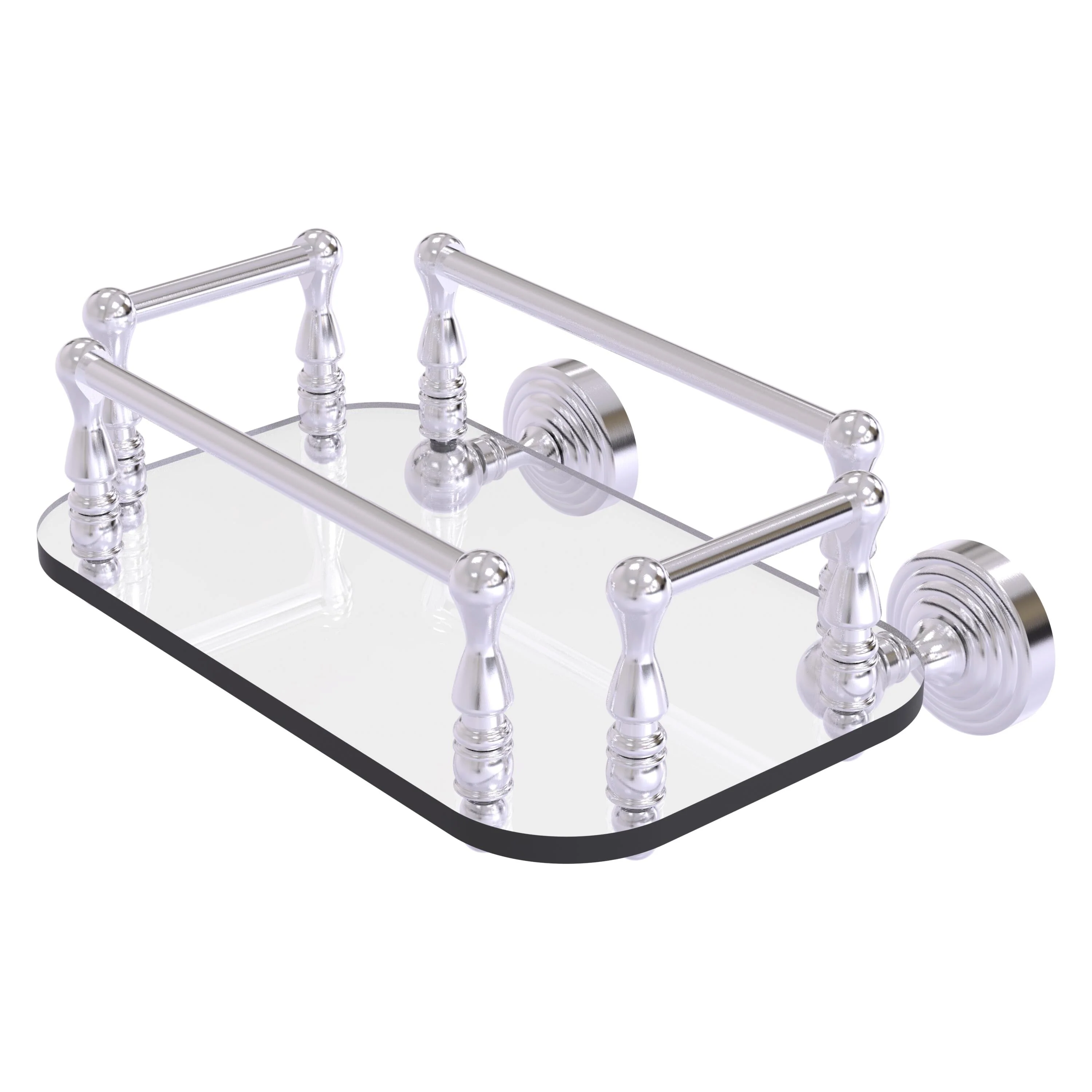 Allied Brass Waverly Place Wall-Mounted Glass Guest Towel Tray – Polished Chrome - Image 7
