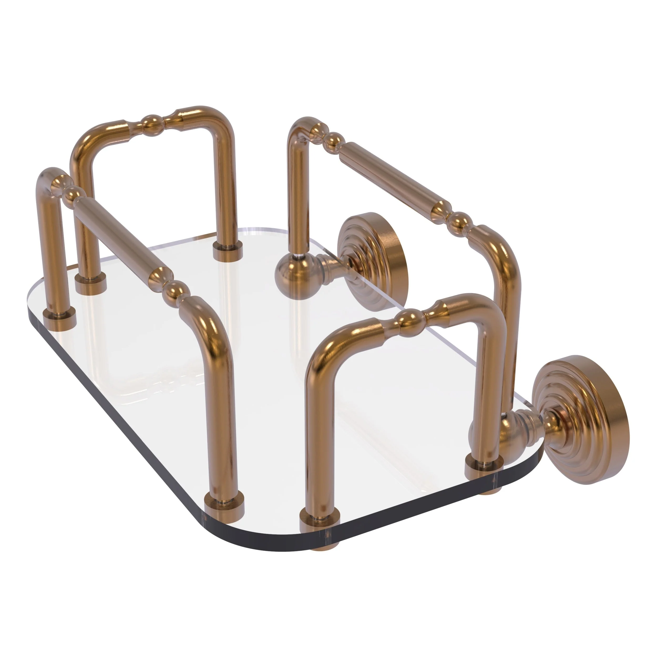 Allied Brass Waverly Place Wall Mounted Guest Towel Holder in Satin Nickel - Image 3