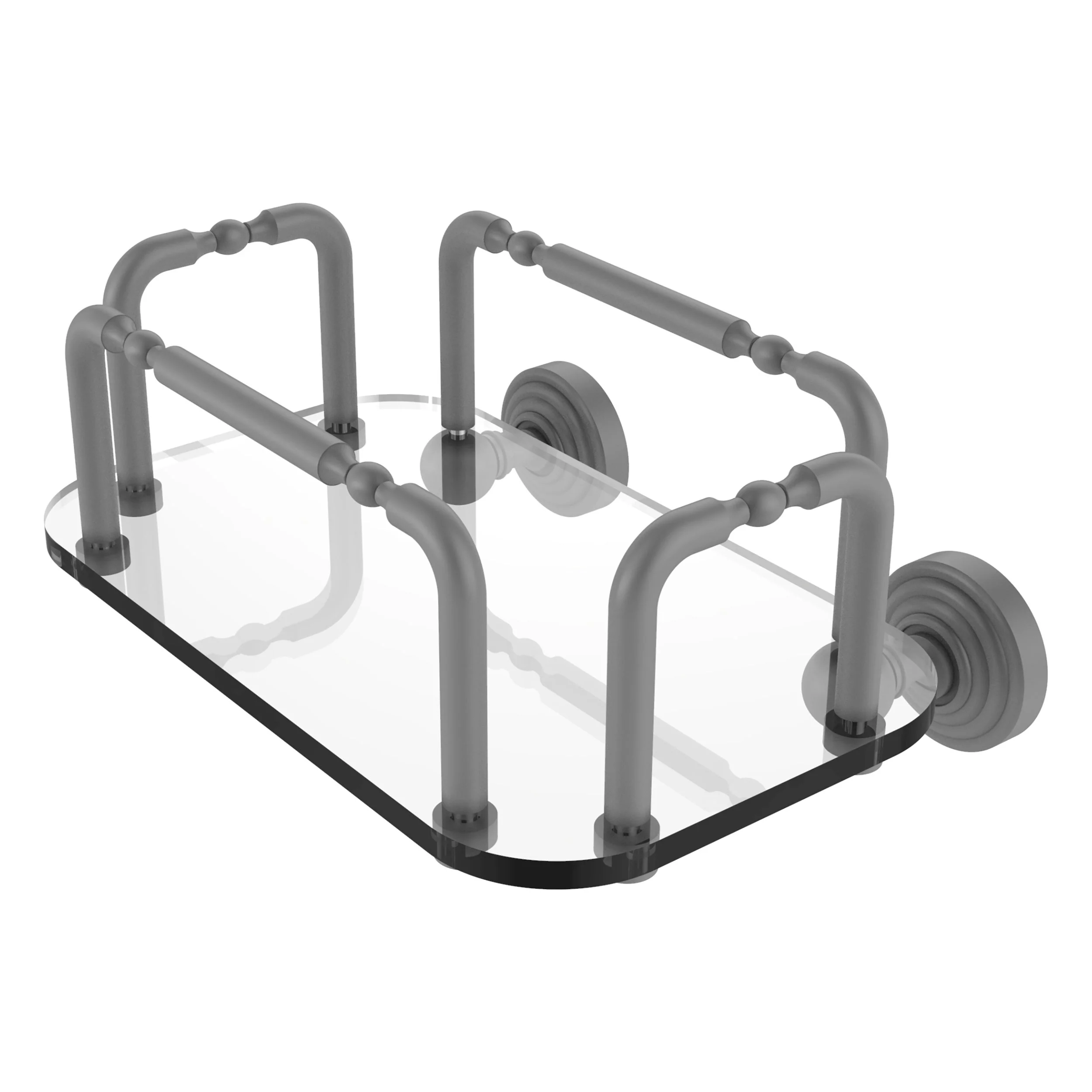 Allied Brass Waverly Place Wall Mounted Guest Towel Holder in Satin Nickel - Image 5
