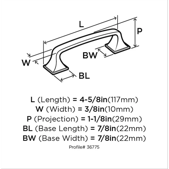 Allison by Amerock Amerock Ville (128mm) Center to Center Arch Handle Drawer Pull - Image 7
