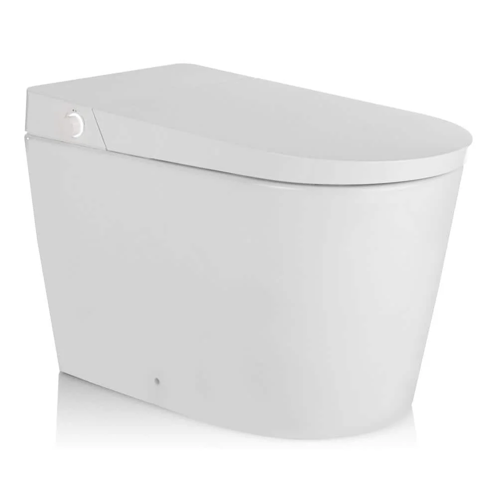 Alpha Bidet UXT Pearl 1.28 GPF Elongated Smart Toilet With Next Gen Bidet Tech, White