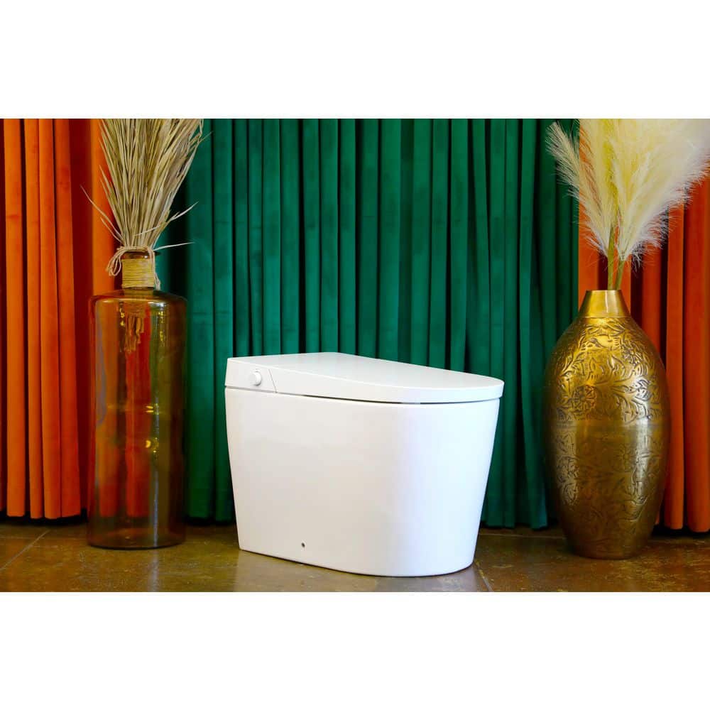 Alpha Bidet UXT Pearl 1.28 GPF Elongated Smart Toilet With Next Gen Bidet Tech, White - Image 6