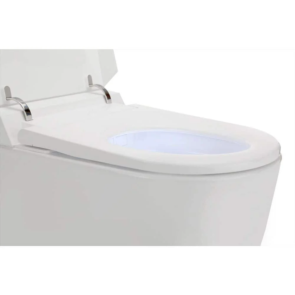 Alpha Bidet UXT Pearl 1.28 GPF Elongated Smart Toilet With Next Gen Bidet Tech, White - Image 8