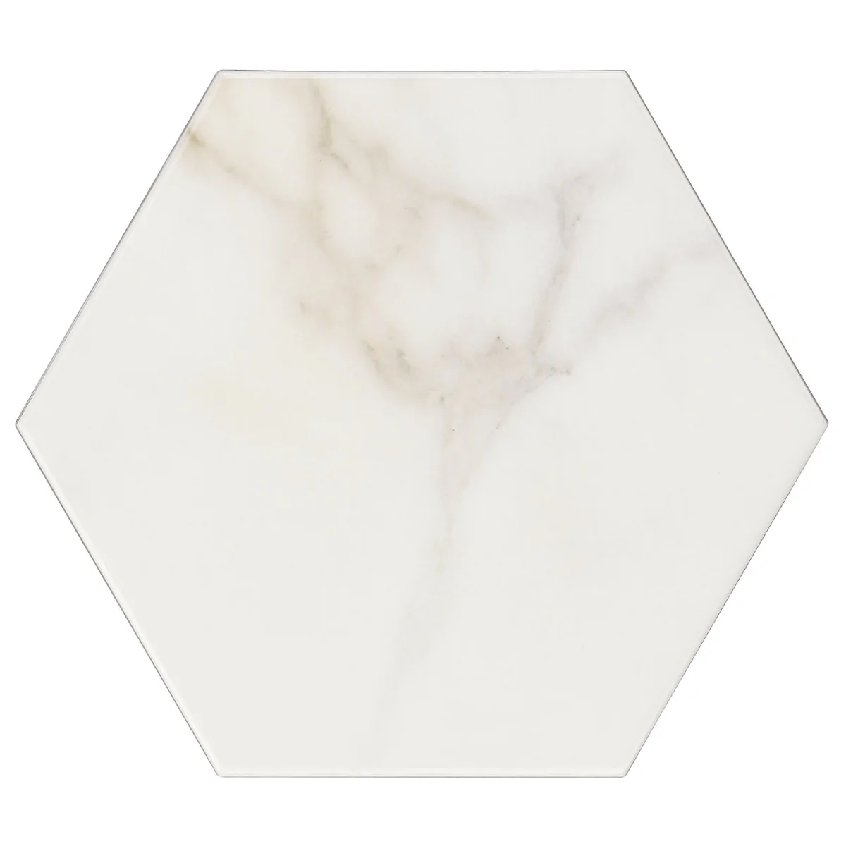 Amalfi Calacatta 6" Hexagon Polished Porcelain Tile - Lux Tile - Image 4