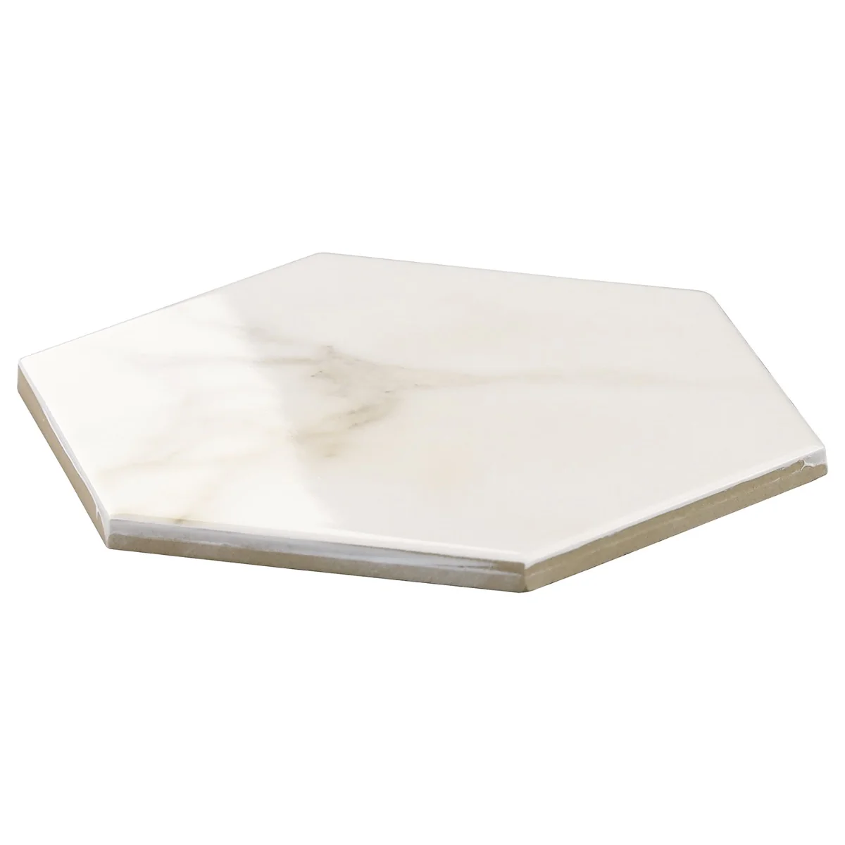 Amalfi Calacatta 6" Hexagon Polished Porcelain Tile - Lux Tile - Image 7