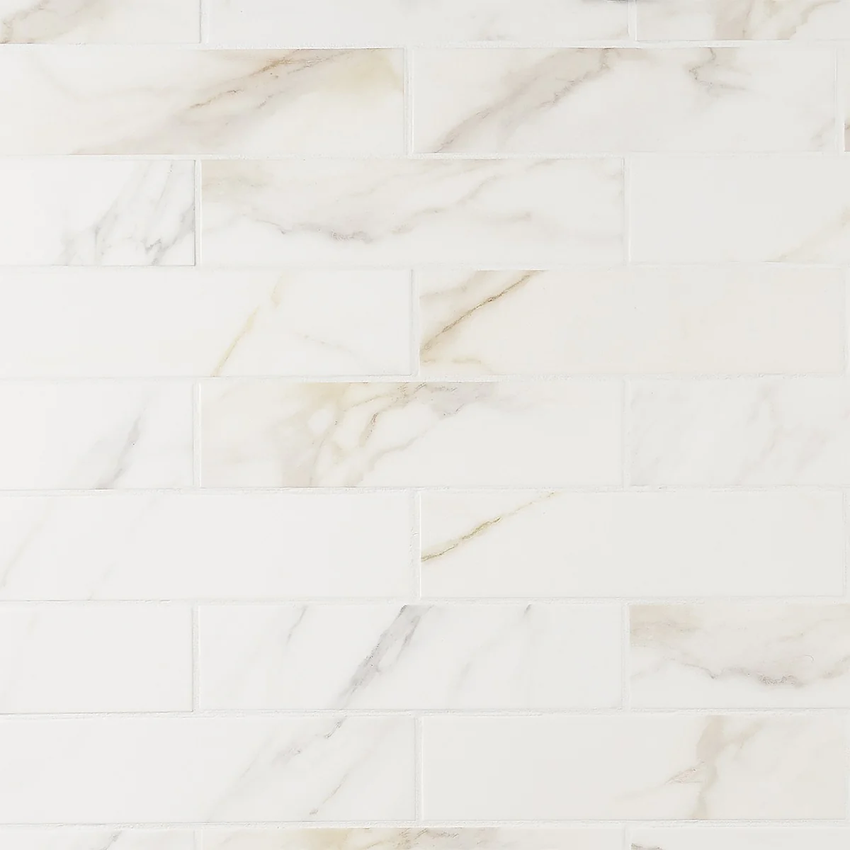 Amalfi Calacatta Matte Ceramic Subway Tile 3x12 - Lux Tile - Image 2
