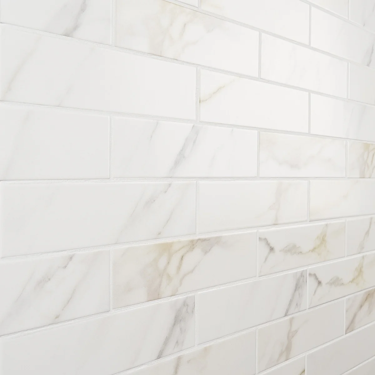 Amalfi Calacatta Matte Ceramic Subway Tile 3x12 - Lux Tile - Image 6
