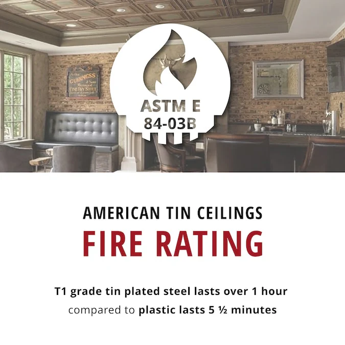 American Tin Ceilings 2-ft x 2-ft Brushed Satin Nickel Steel Surface-mount Ceiling Tile (5-Pack, 20-sq ft / Case) - Image 5
