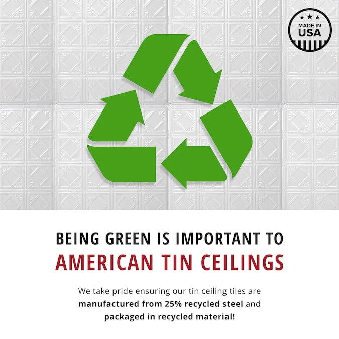 American Tin Ceilings 2-ft x 2-ft Stainless Steel Surface-mount Ceiling Tile (5-Pack, 20-sq ft / Case) - Image 4