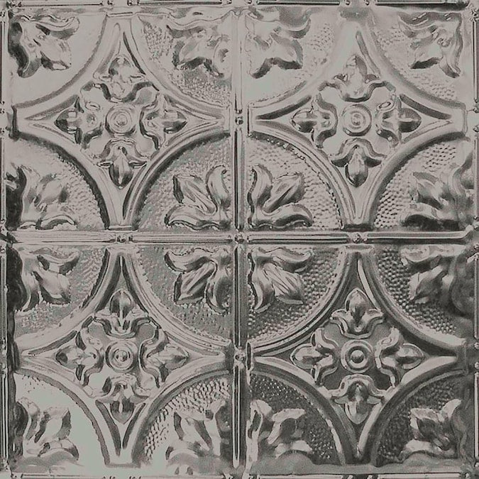 American Tin Ceilings 2-ft x 2-ft Stainless Steel Surface-mount Ceiling Tile (5-Pack, 20-sq ft / Case)