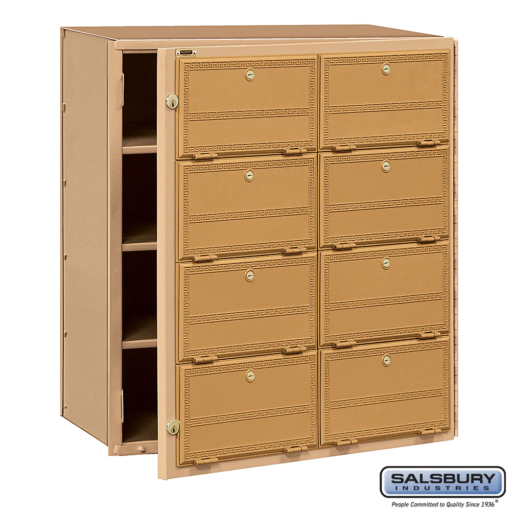 Americana Mailbox with 8 Doors - Front Loading