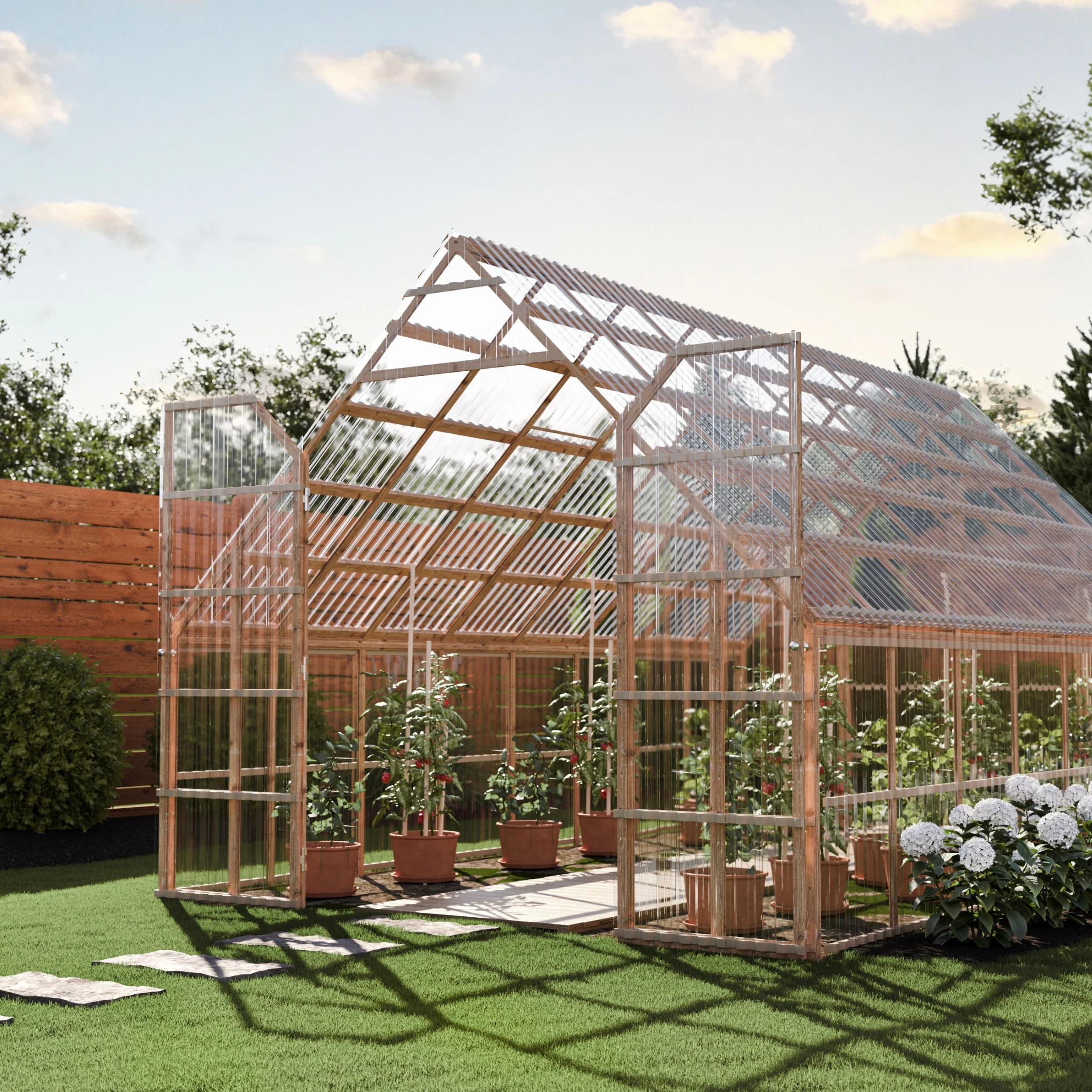 AmeriLux International CoverLite 2.16-ft x 12-ft Corrugated Clear Polycarbonate Roof Panel - Image 2