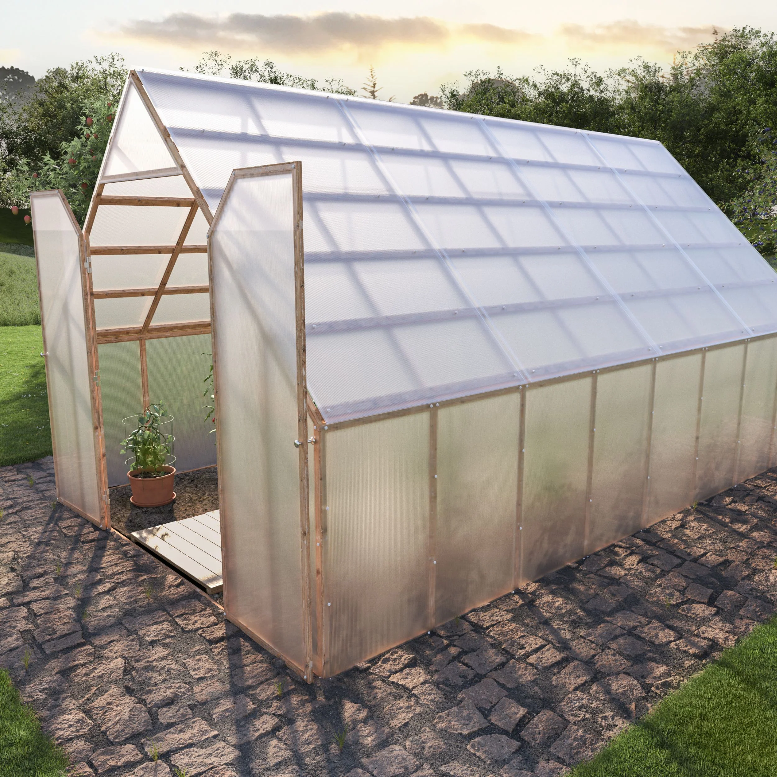 AmeriLux International MultiLite 4-ft x 8-ft Ribbed Diffused Polycarbonate Roof Panel, 6mm - Image 2
