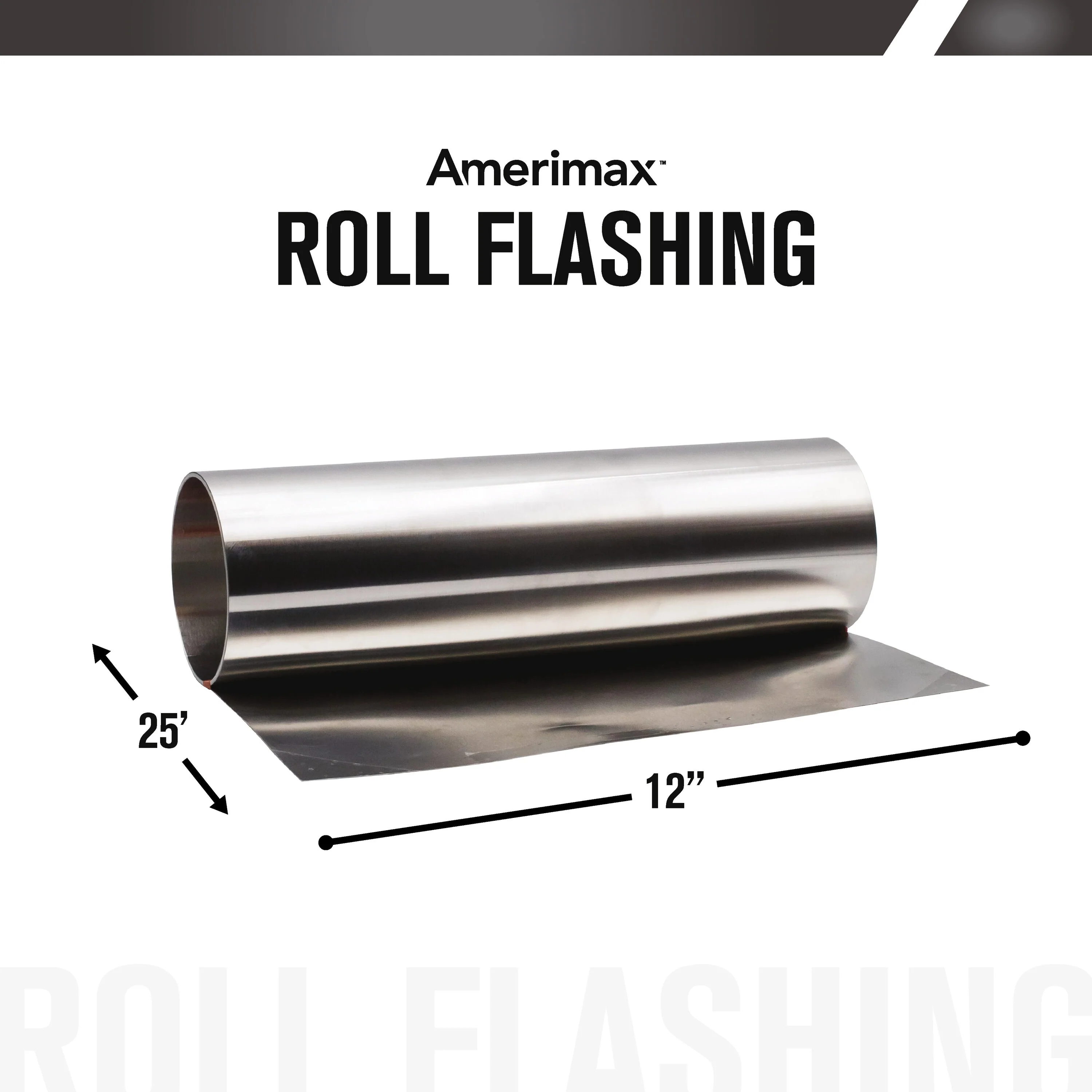 Amerimax 12-in x 25-ft Silver Galvanized Steel Roll Flashing, 2-Pack - Image 3