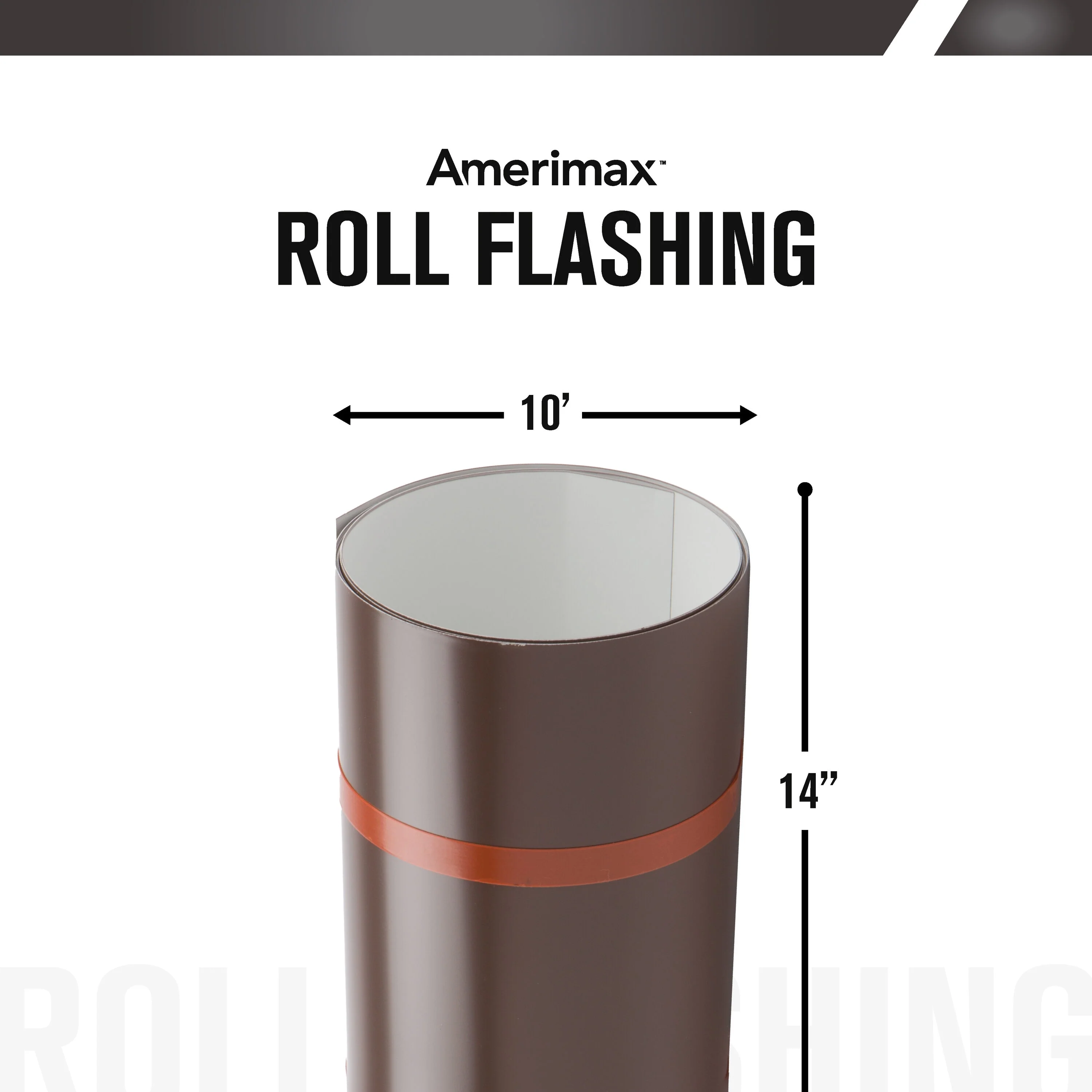 Amerimax 14-in x 10-ft Brown/White Aluminum Roll Flashing - Image 3
