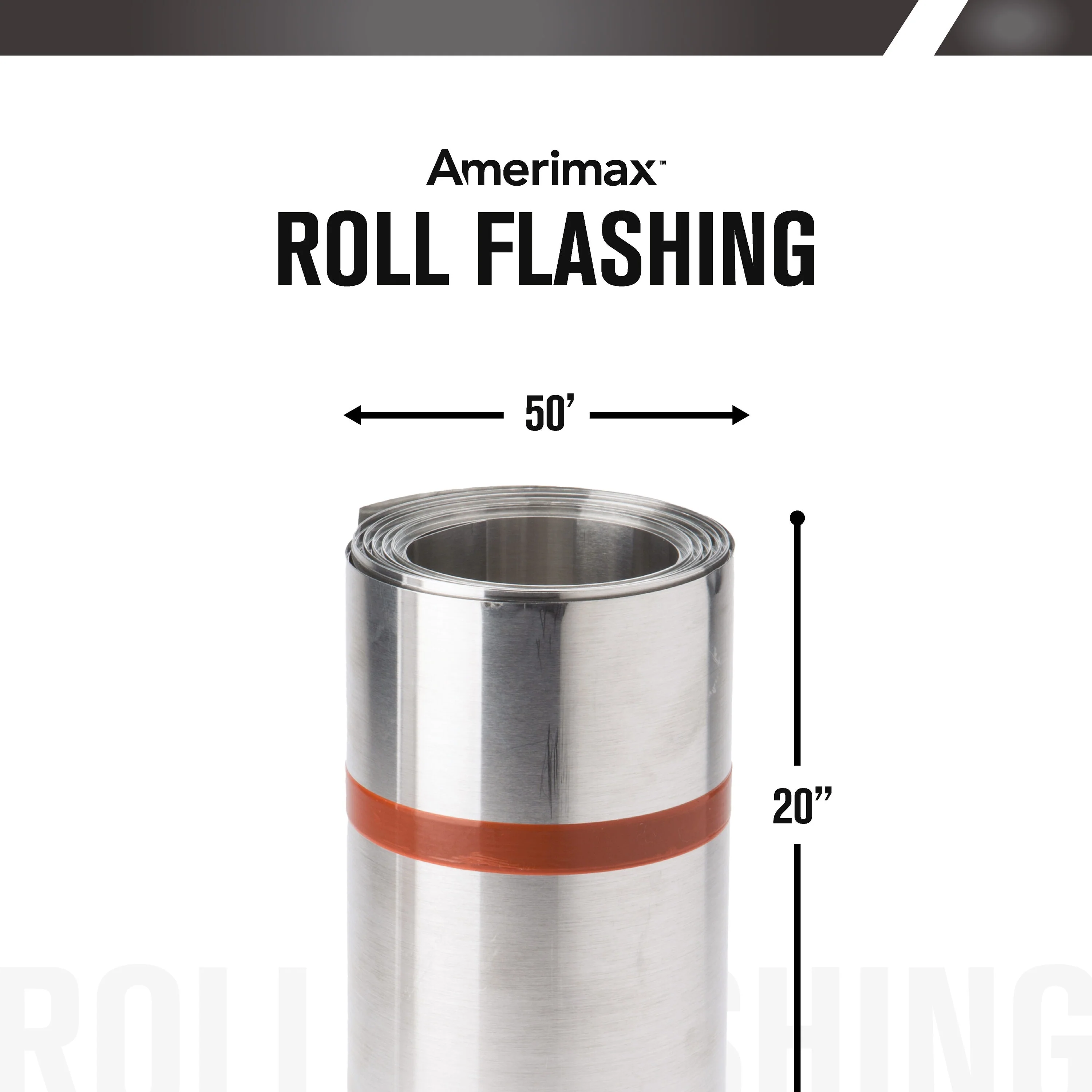 Amerimax 20-in x 50-ft Silver Galvanized Steel Roll Flashing - Image 3