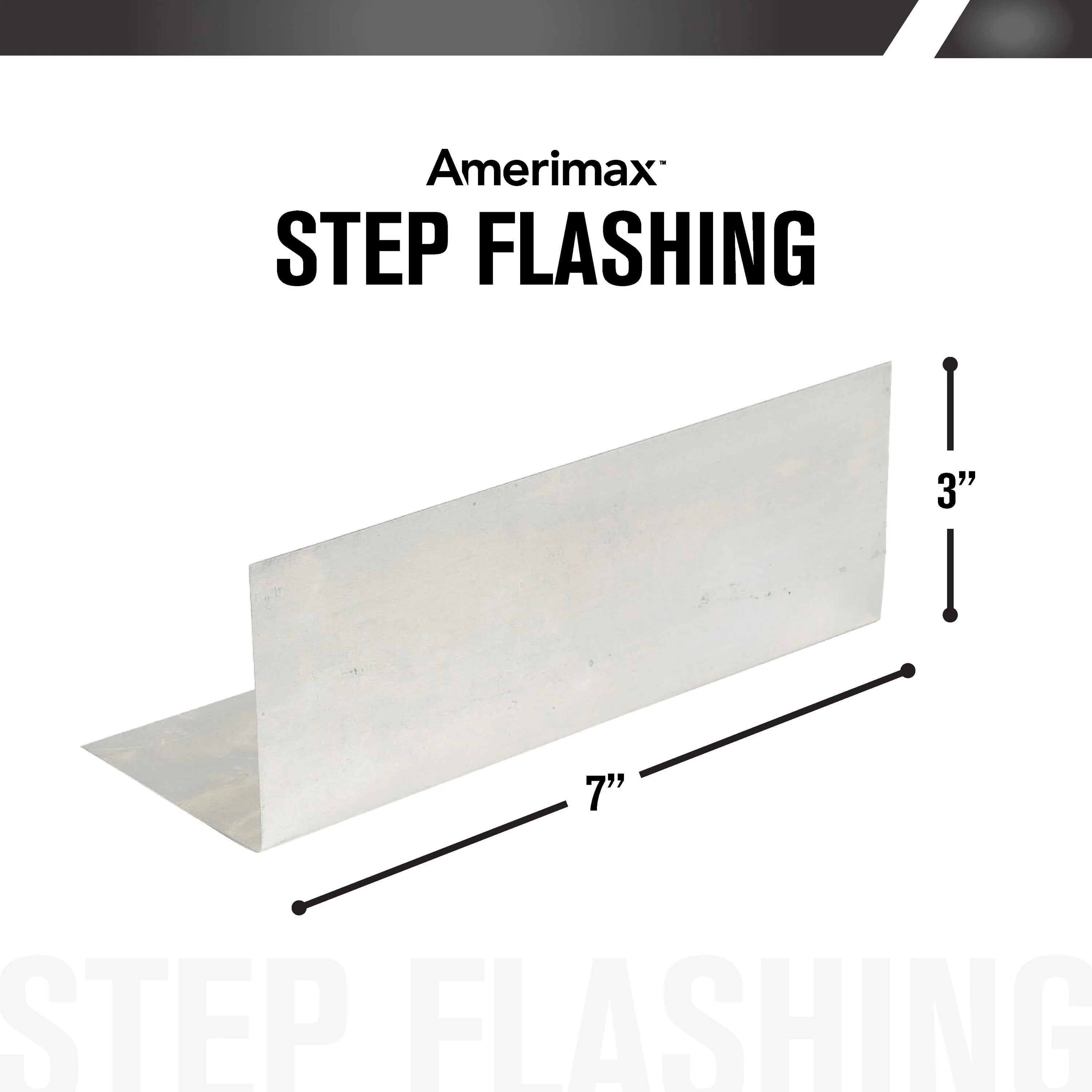 Amerimax 3-in x 7-in Silver Aluminum Step Flashing, 29-Gauge - Image 3