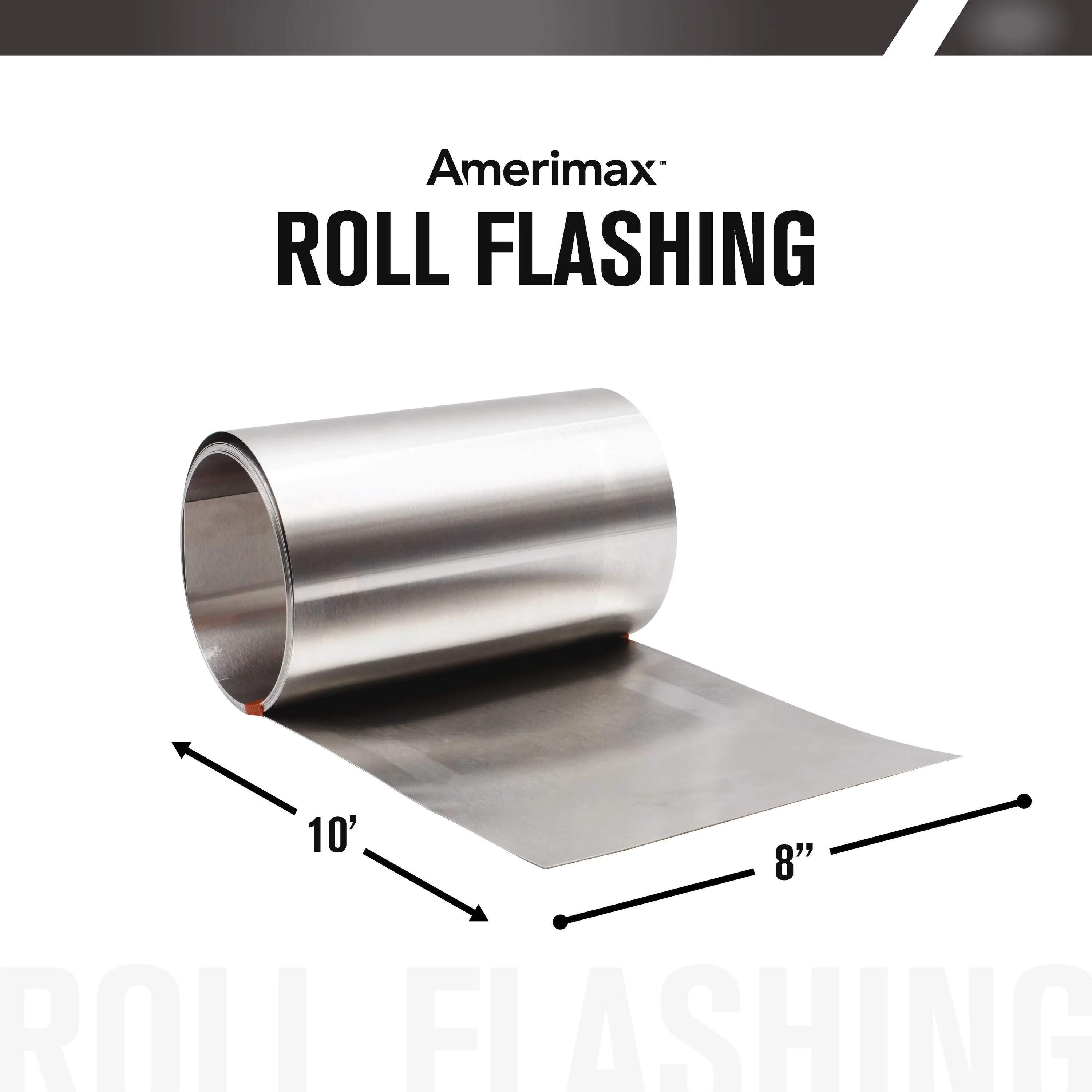 Amerimax 8-in x 10-ft Silver Aluminum Roll Flashing - Image 3