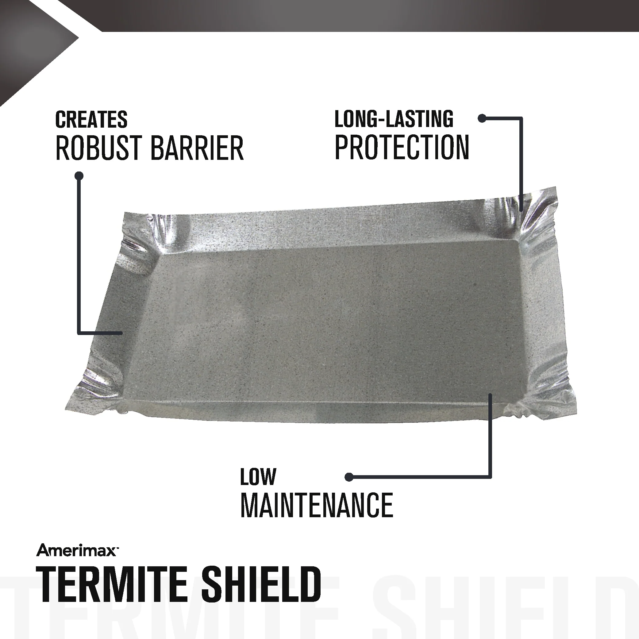 Amerimax Termite Shield, 9-in x 17-in, Silver 30-Gauge Galvanized Steel Step Flashing - Image 2