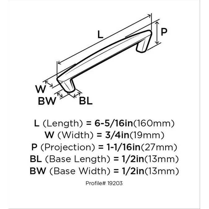 Amerock Essential'Z 5-1/16-in (128mm) Center to Center Satin Nickel Arch Bar Drawer Pull - Image 9