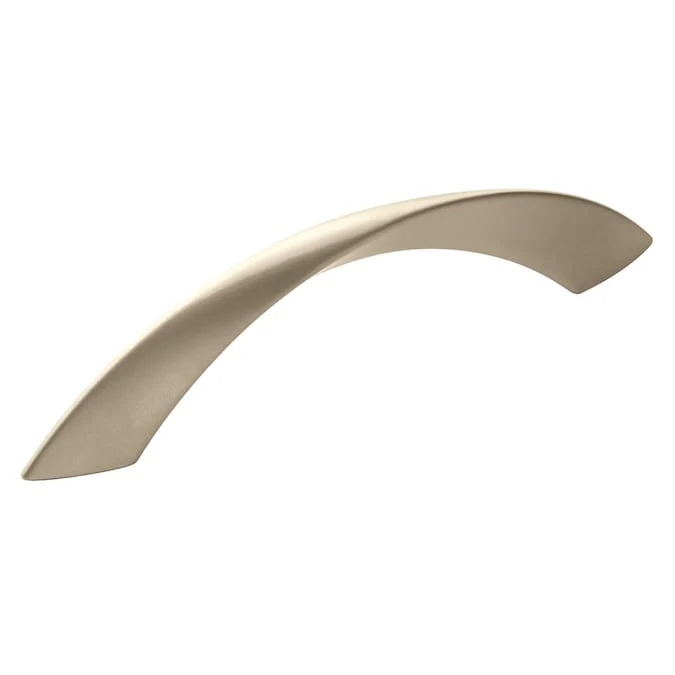 Amerock Essential'Z 5-1/16-in (128mm) Center to Center Satin Nickel Matte Arch Handle Drawer Pull