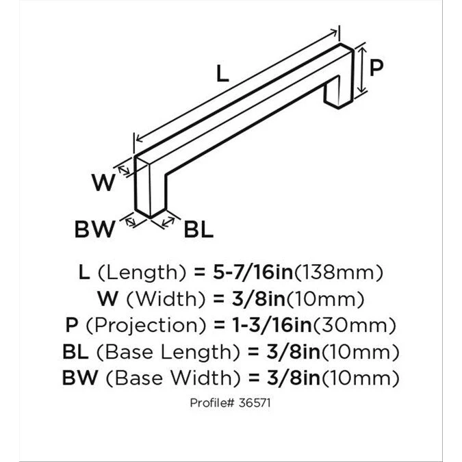 Amerock Monument 5-1/16-in Center to Center Polished Chrome Rectangular Bar Drawer Pulls - Image 8