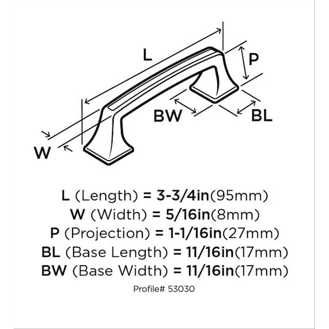 Amerock Mulholland (76mm) Center to Center Arch Handle Drawer Pull - Image 8