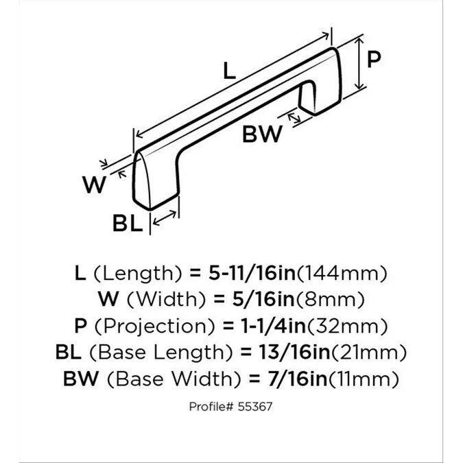 Amerock Riva (76mm) Center to Center Rectangular Bar Drawer Pull - Image 7