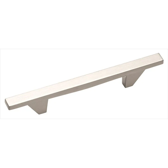 Amerock Sleek 3-3/4-in (96mm) Center to Center Satin Nickel Rectangular Bar Drawer Pull